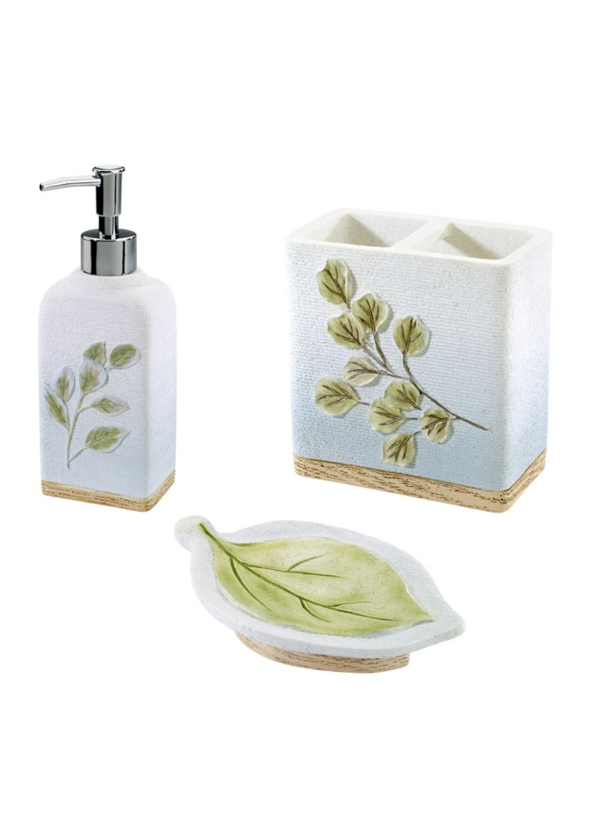 Ombré Leaves Bath Accessories Set