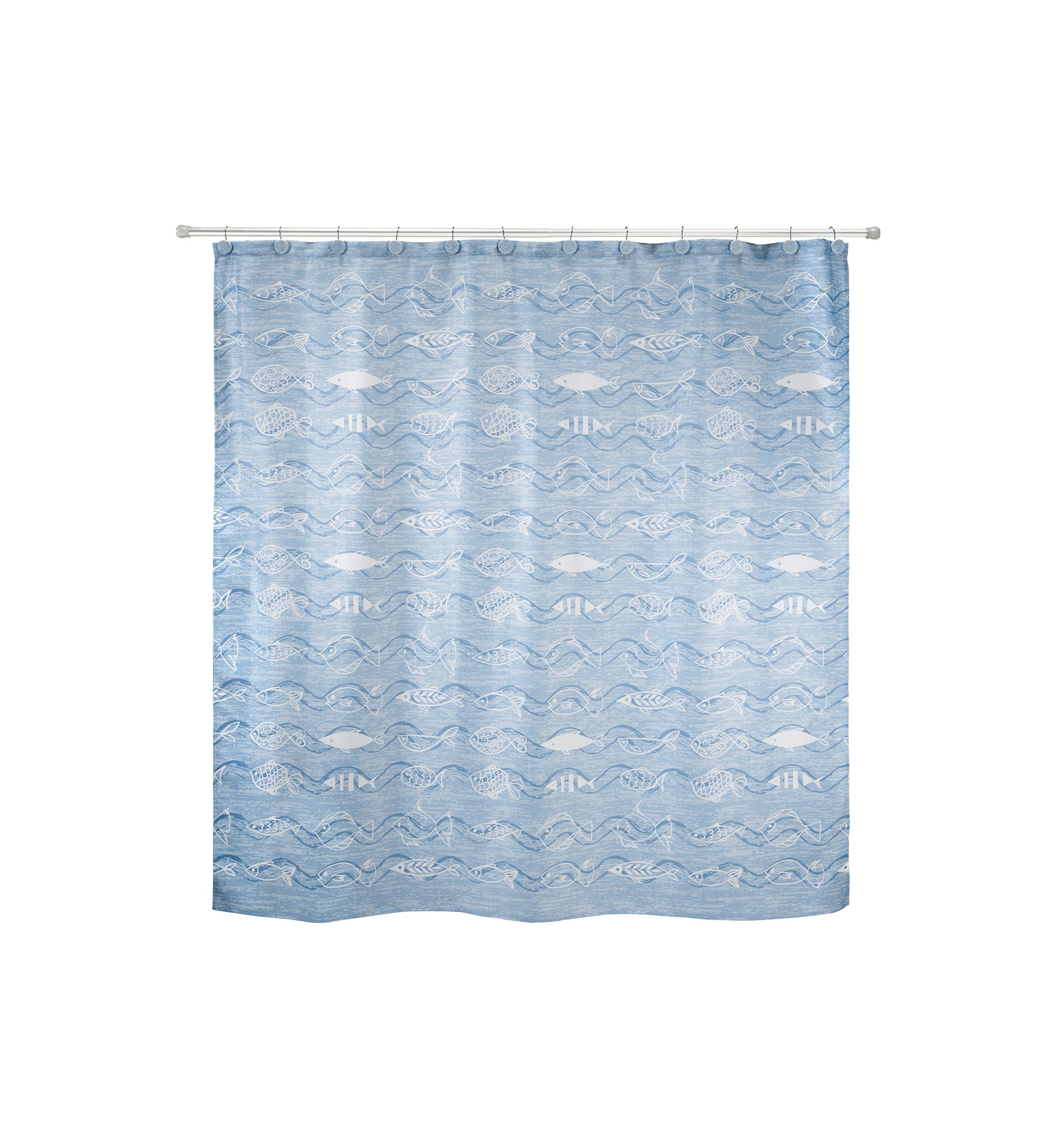 Blue Fin Bay Shower Curtain