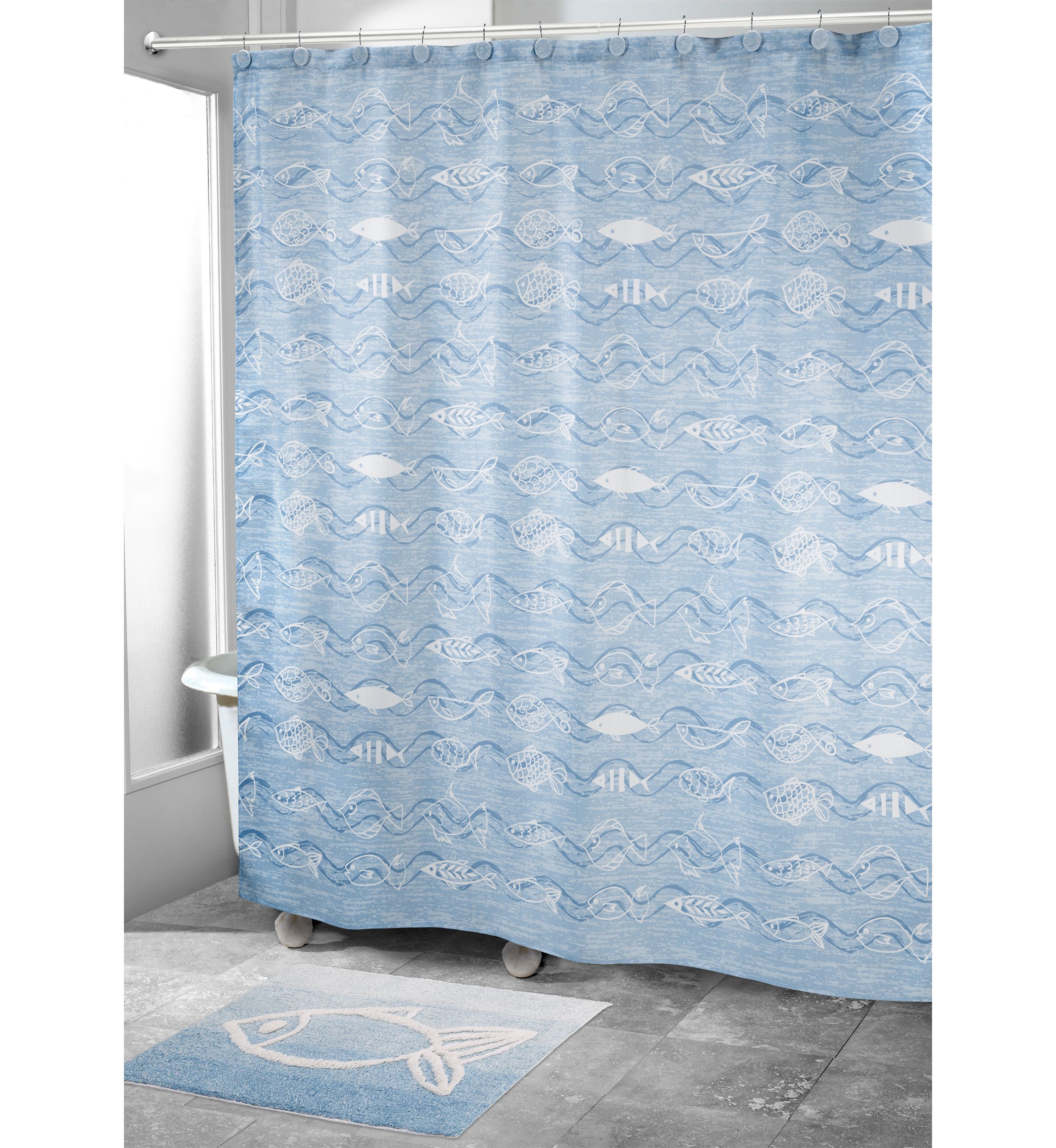 Blue Fin Bay Shower Curtain