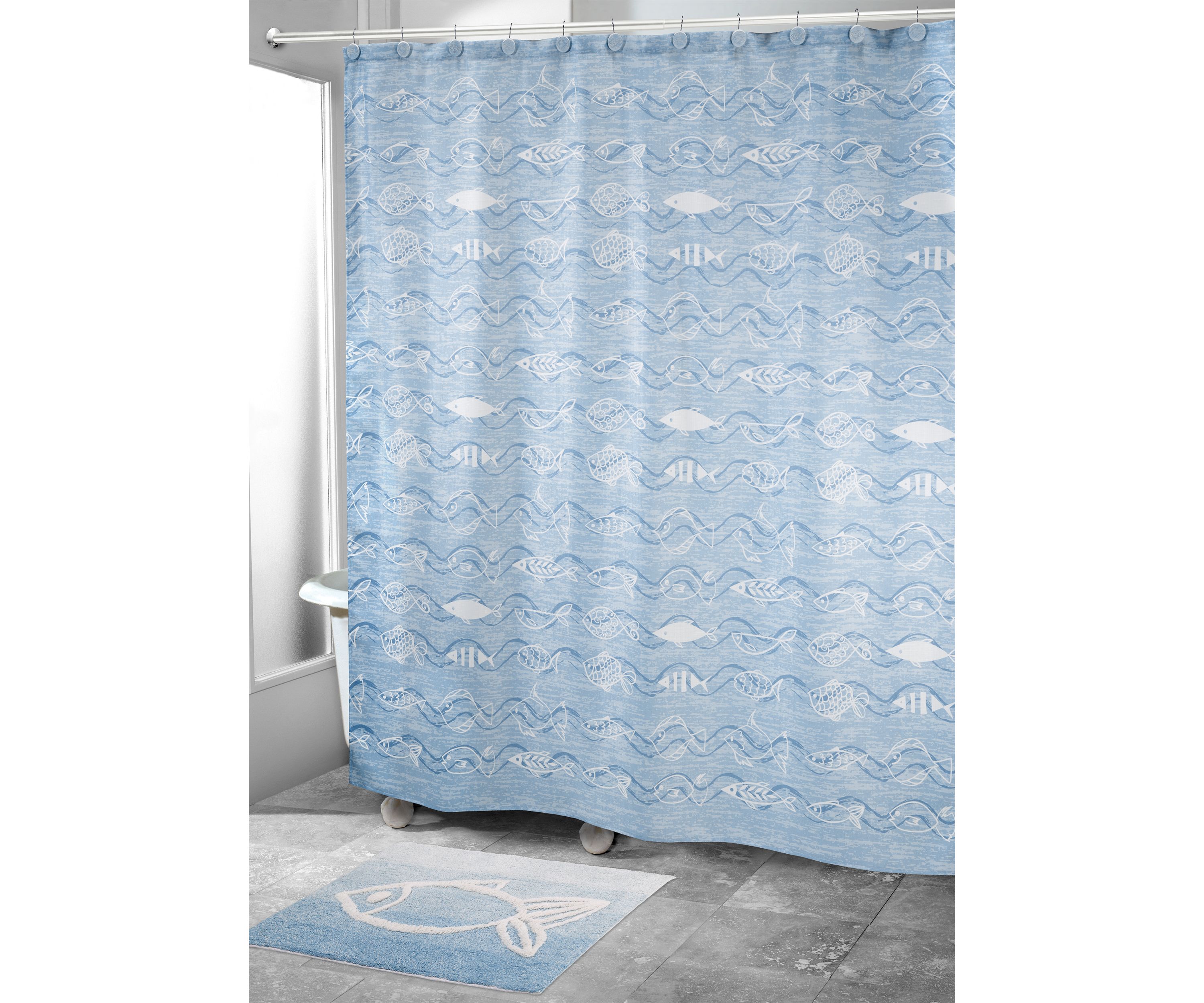 Blue Fin Bay Shower Curtain