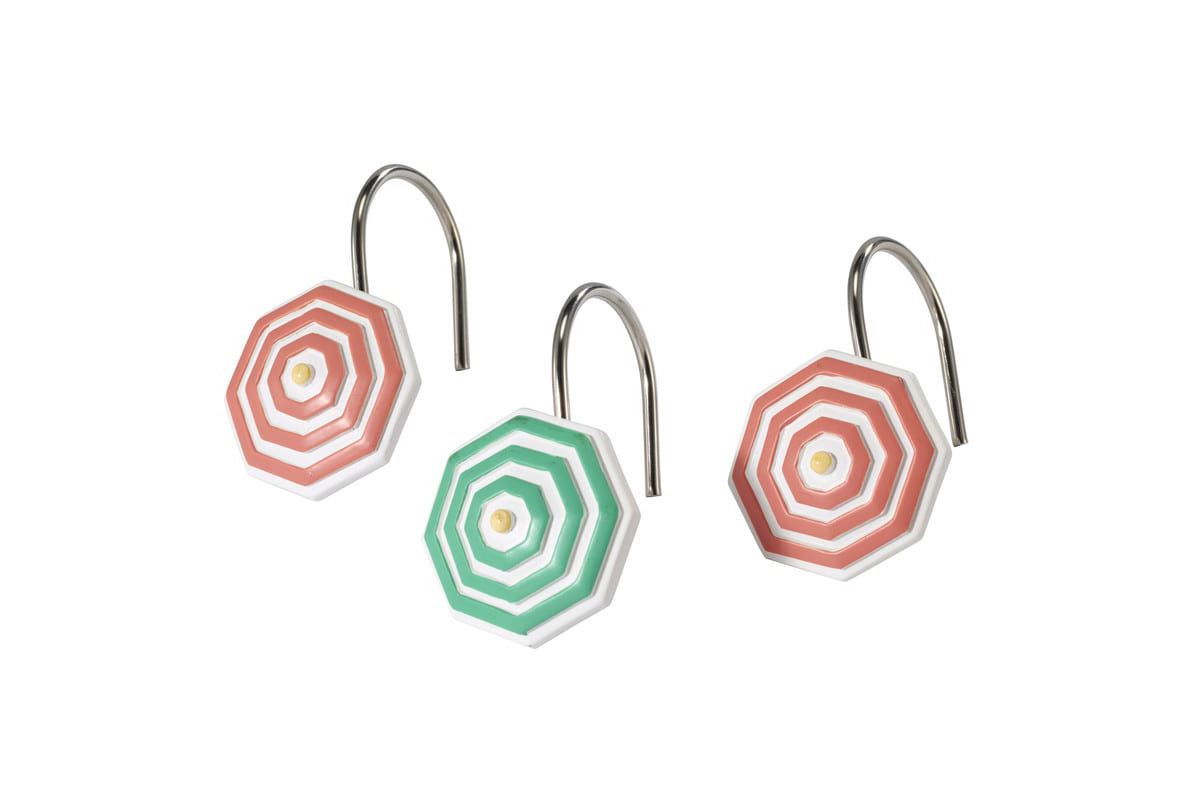 Flamingo Paradise Shower Curtain and Hooks Set