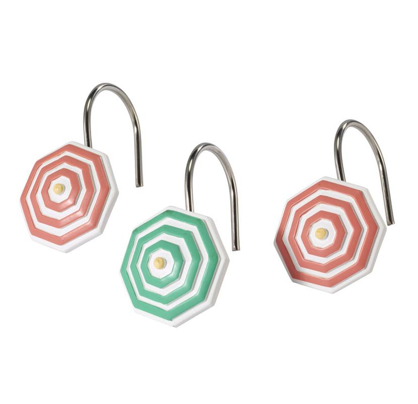 Flamingo Paradise Shower Curtain and Hooks Set