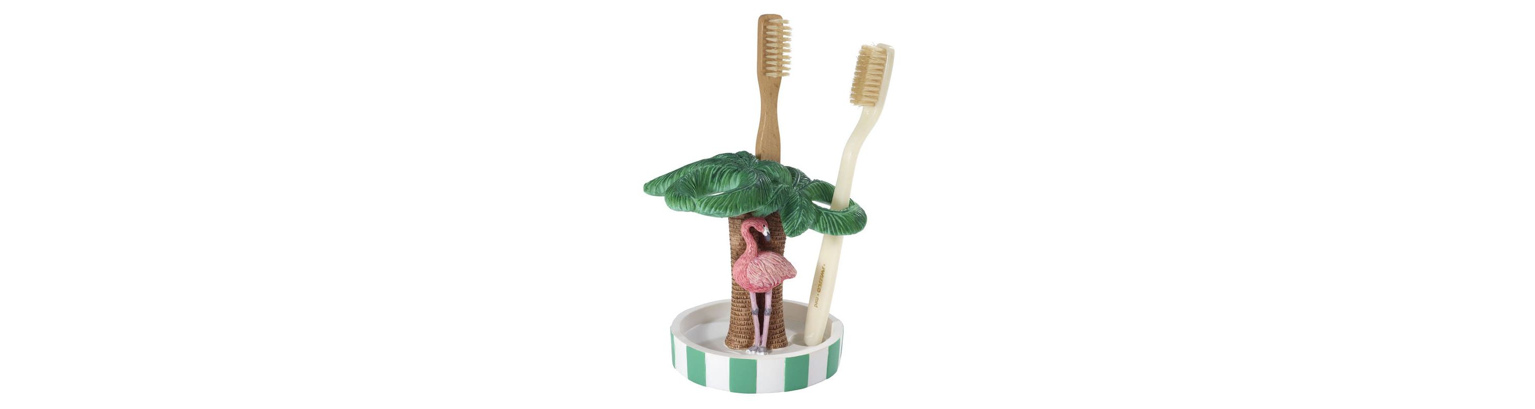 Flamingo Paradise 4pc Bath Accessory Set