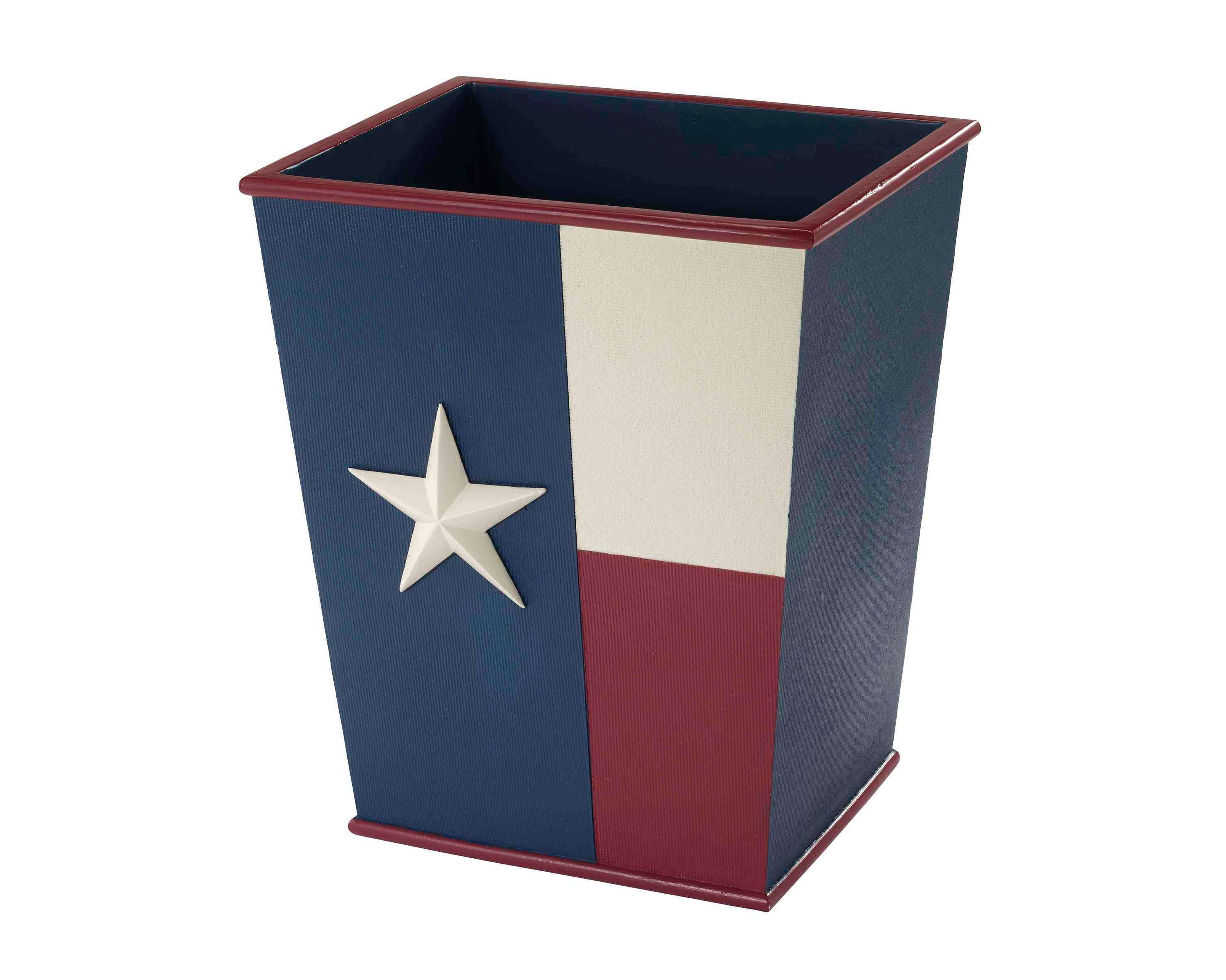Texas Flag Wastebasket