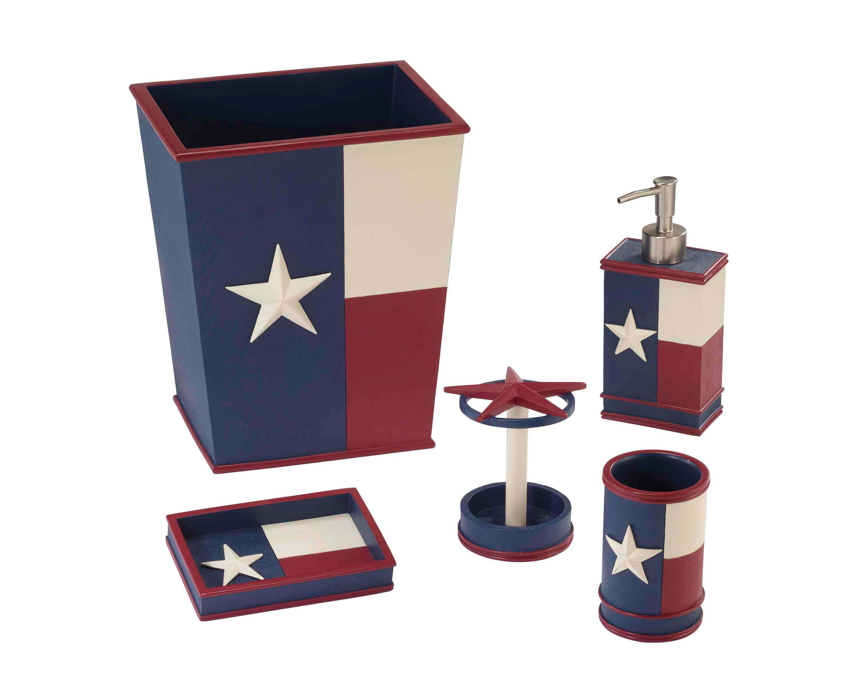 Texas Flag Wastebasket