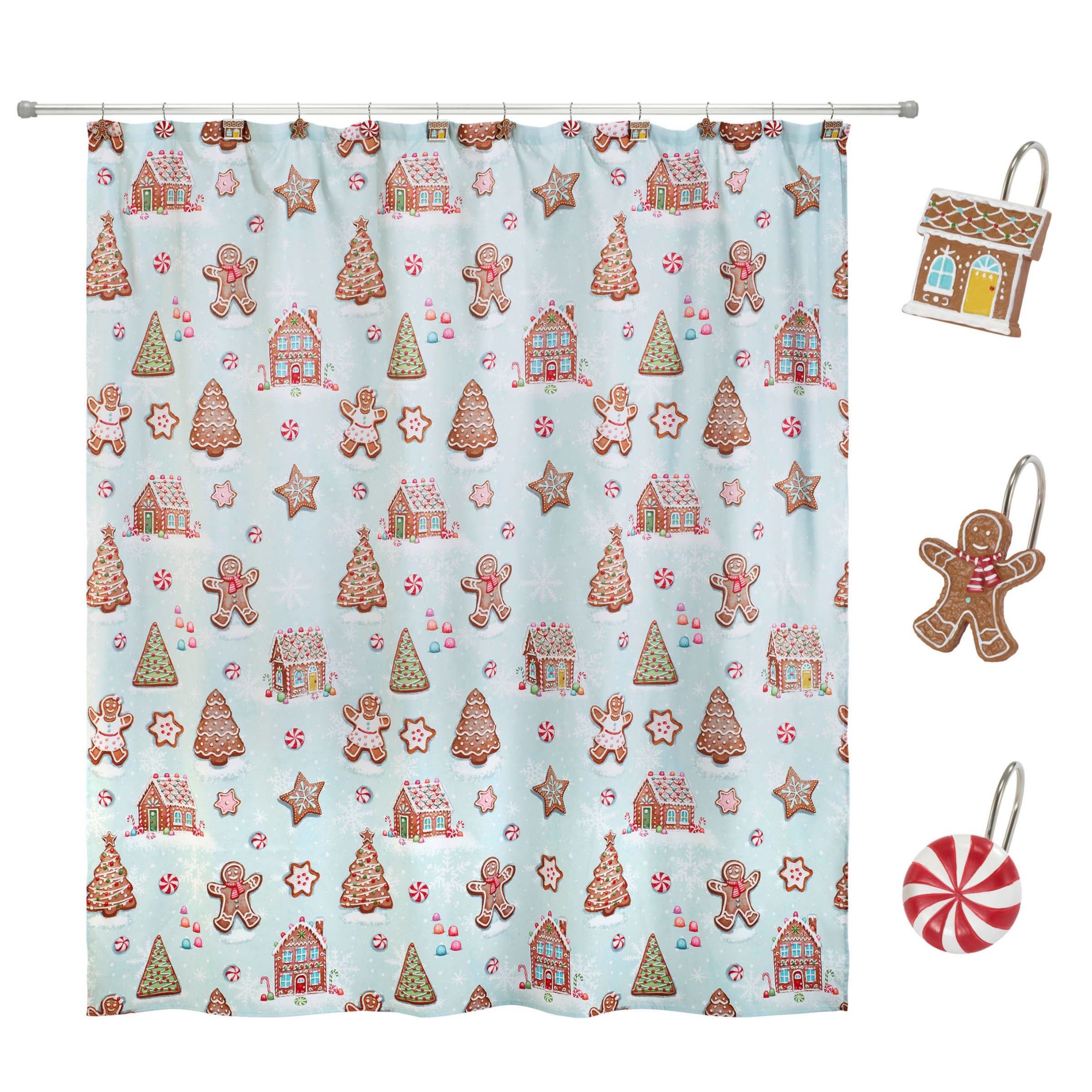 Sweet Treat Shower Curtain Shower Hooks Set