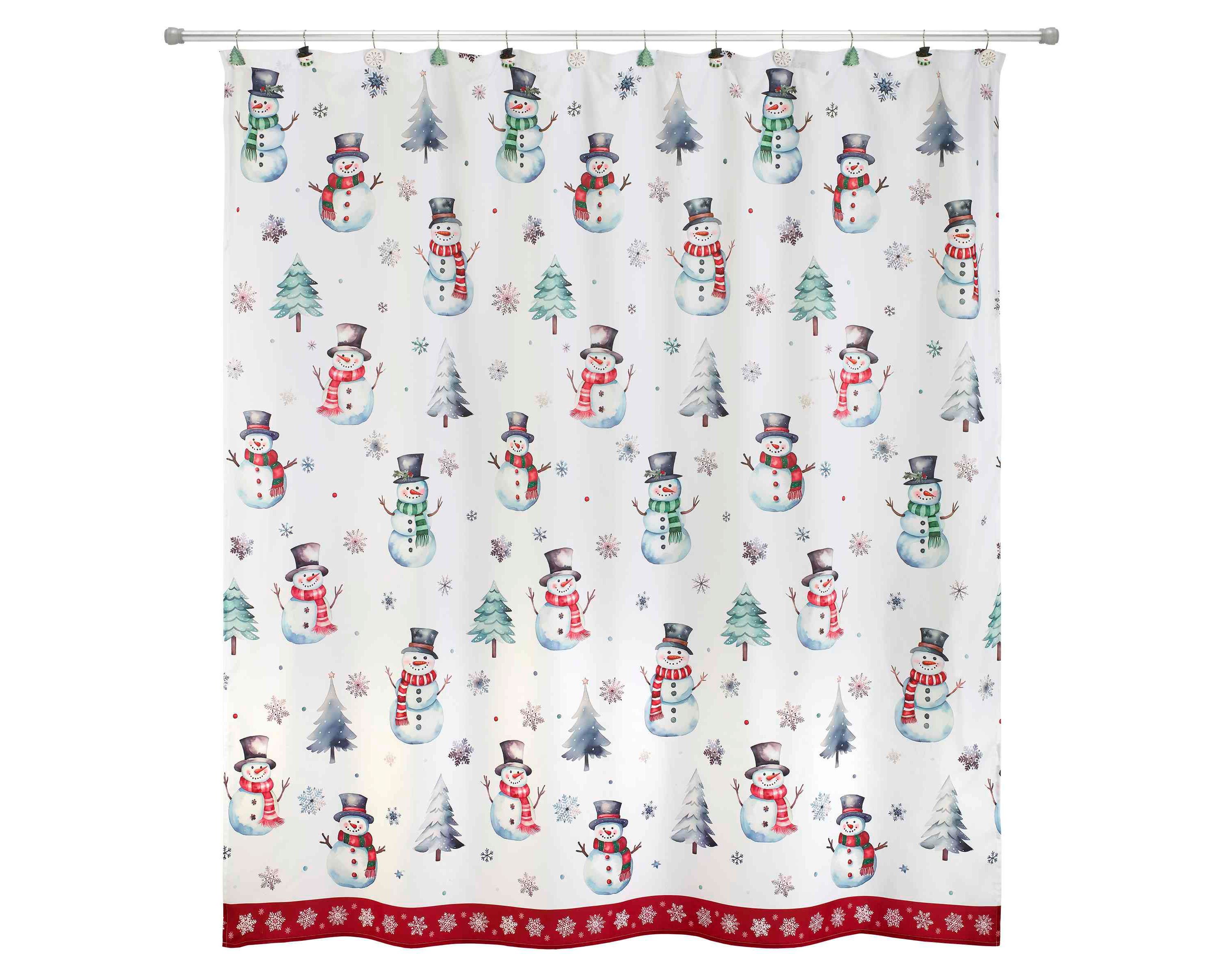 Winter Snowman Shower Curtain