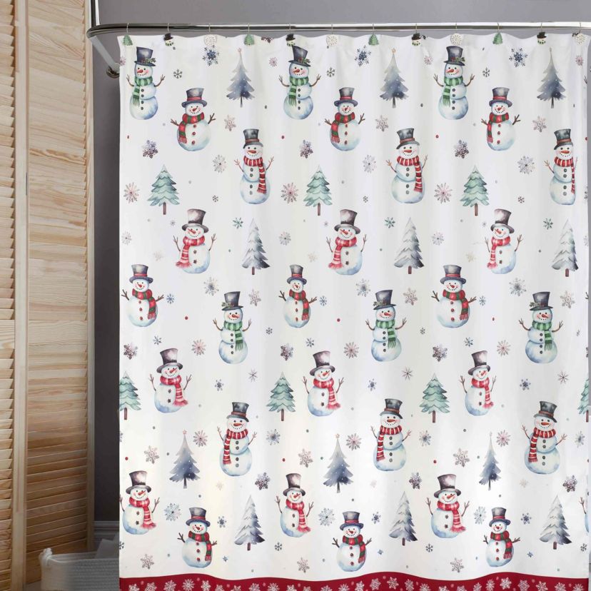 Winter Snowman Shower Curtain