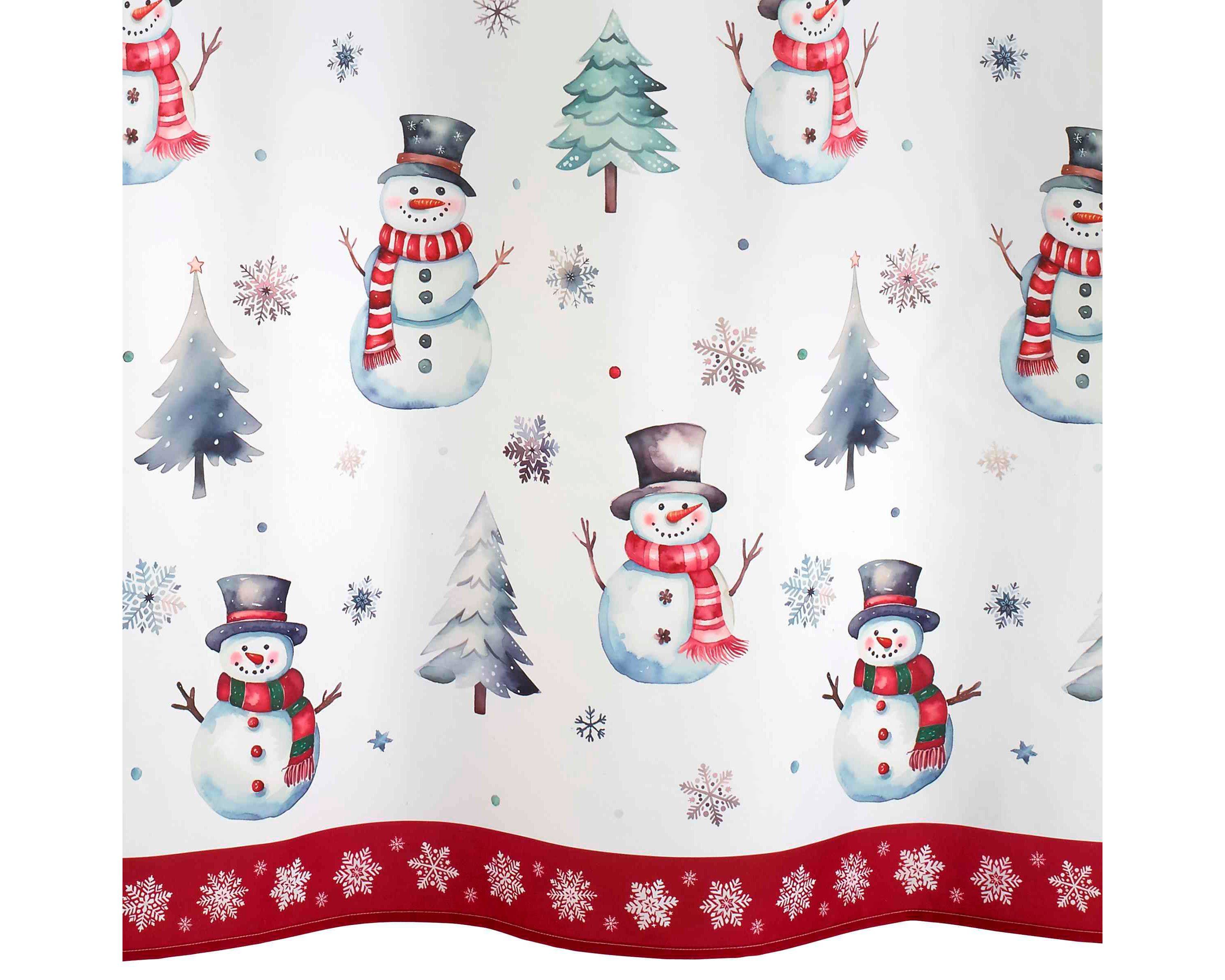Winter Snowman Shower Curtain
