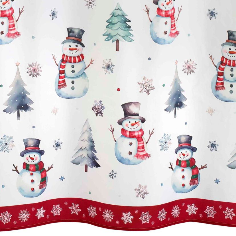 Winter Snowman Shower Curtain