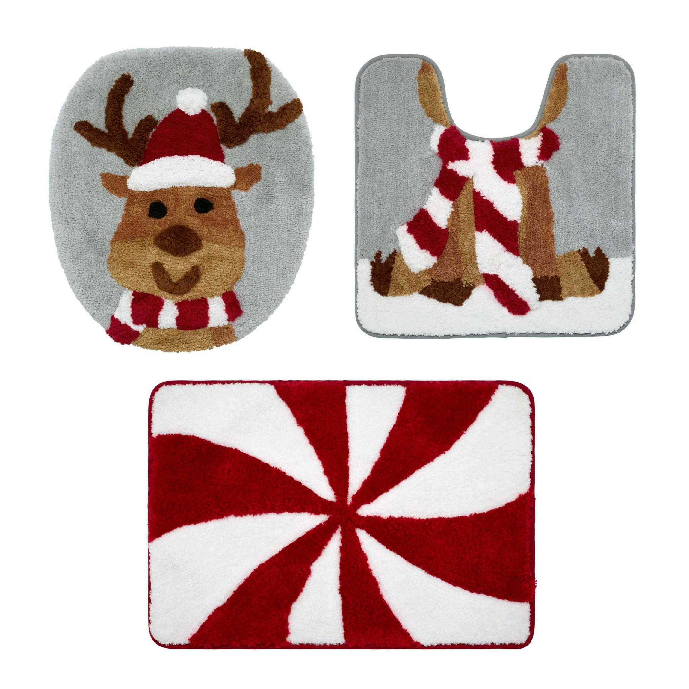 Reindeer 3-Piece Rug Set