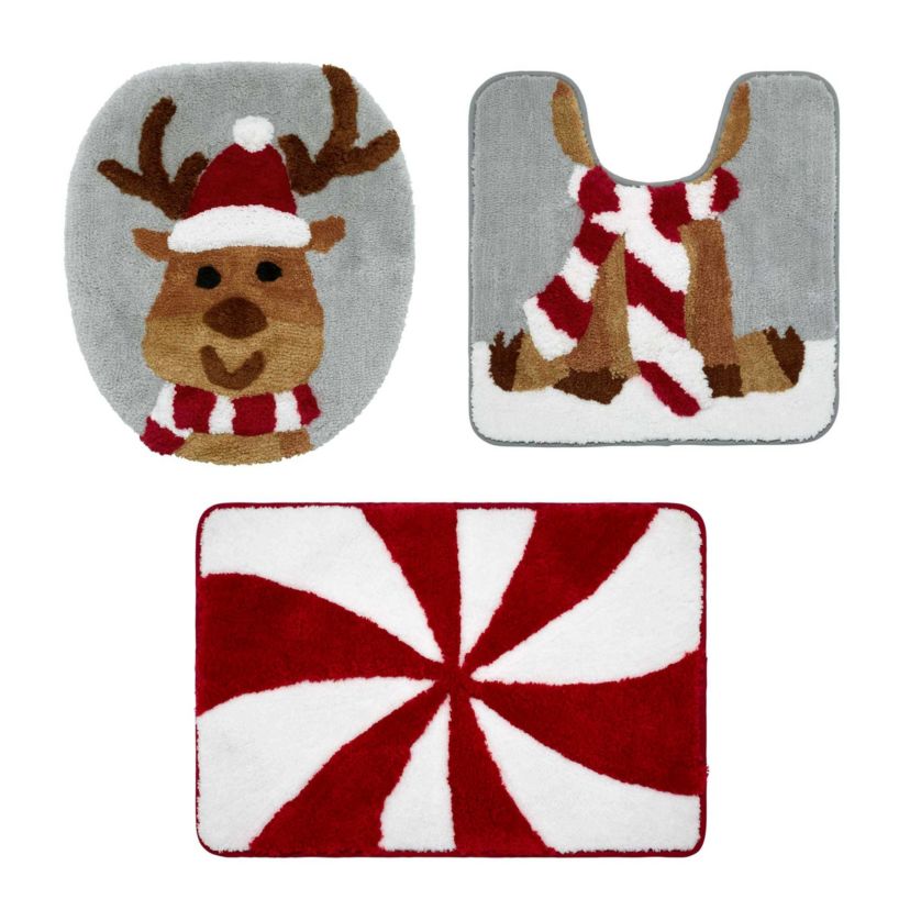 Reindeer 3-Piece Rug Set
