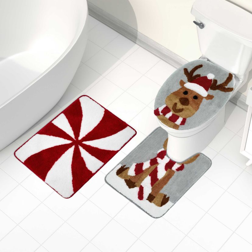 Reindeer 3-Piece Rug Set