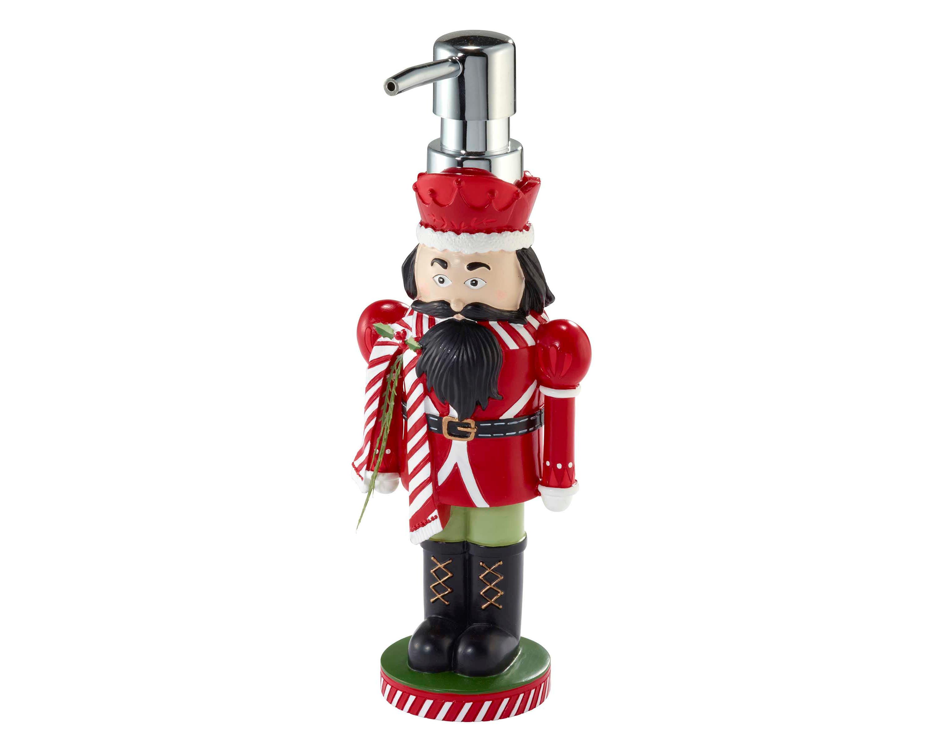 Peppermint Nutcracker 3-pc. Lotion Pump Fingertip Towel Set