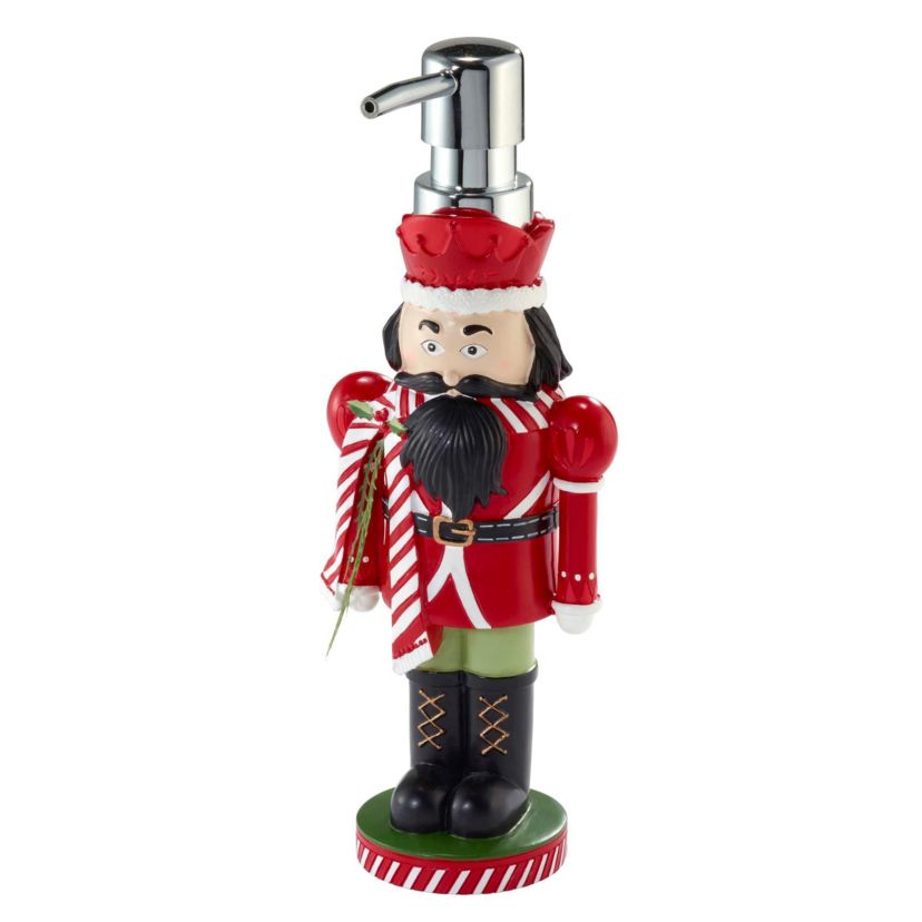 Peppermint Nutcracker 3-pc. Lotion Pump Fingertip Towel Set