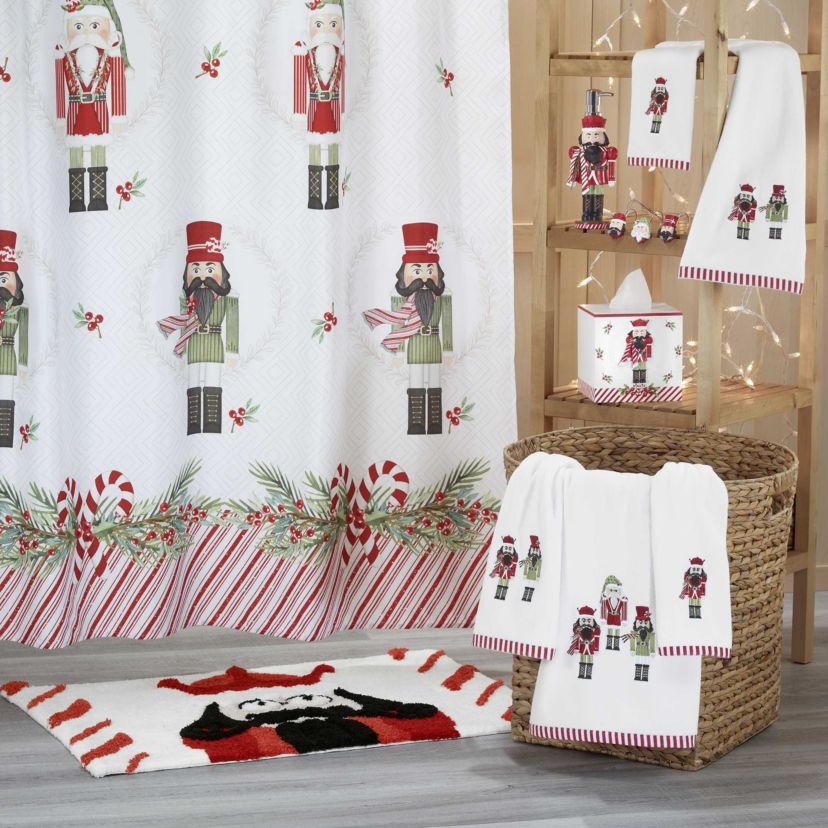 Peppermint Nutcracker 3-pc. Lotion Pump Fingertip Towel Set