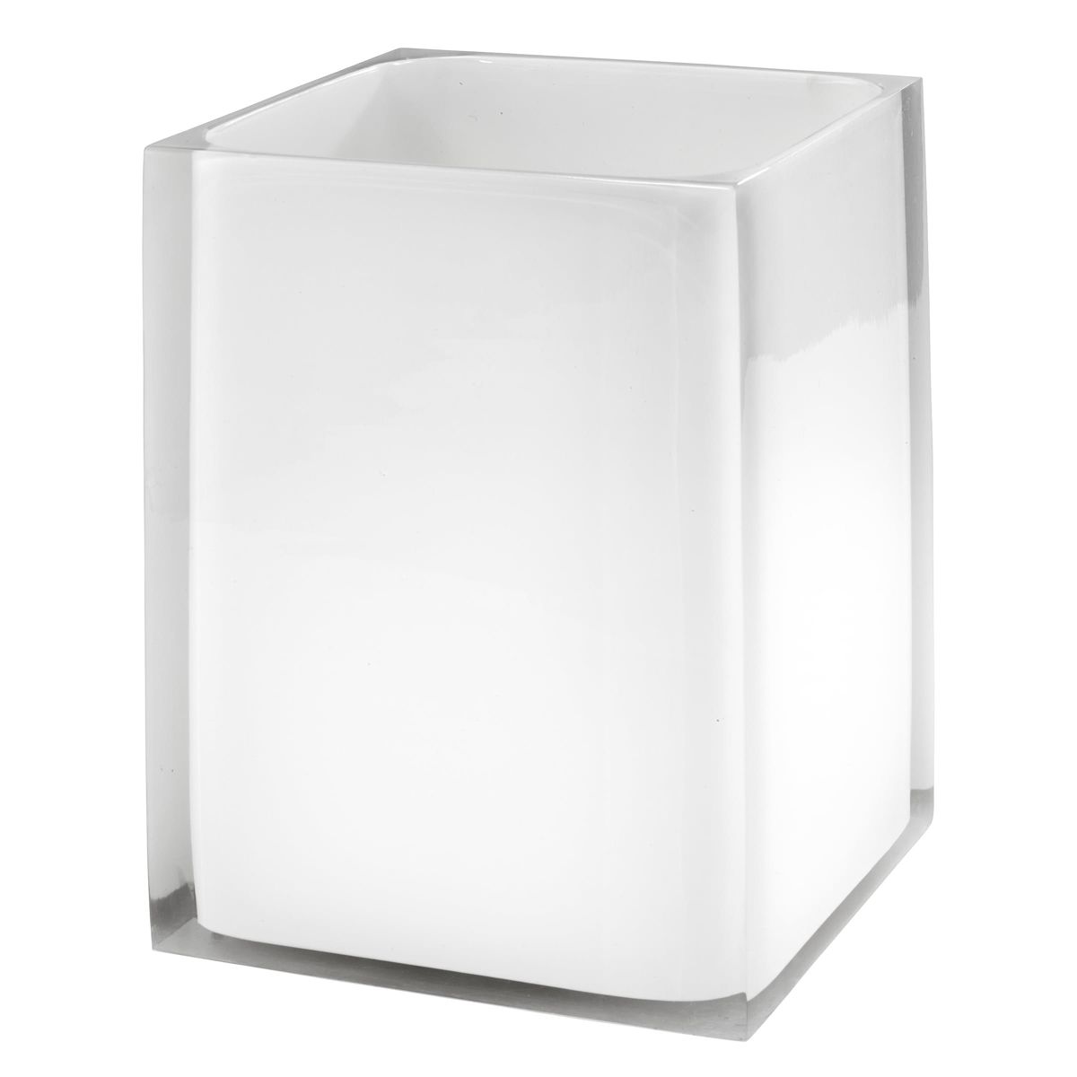 Marina White Wastebasket