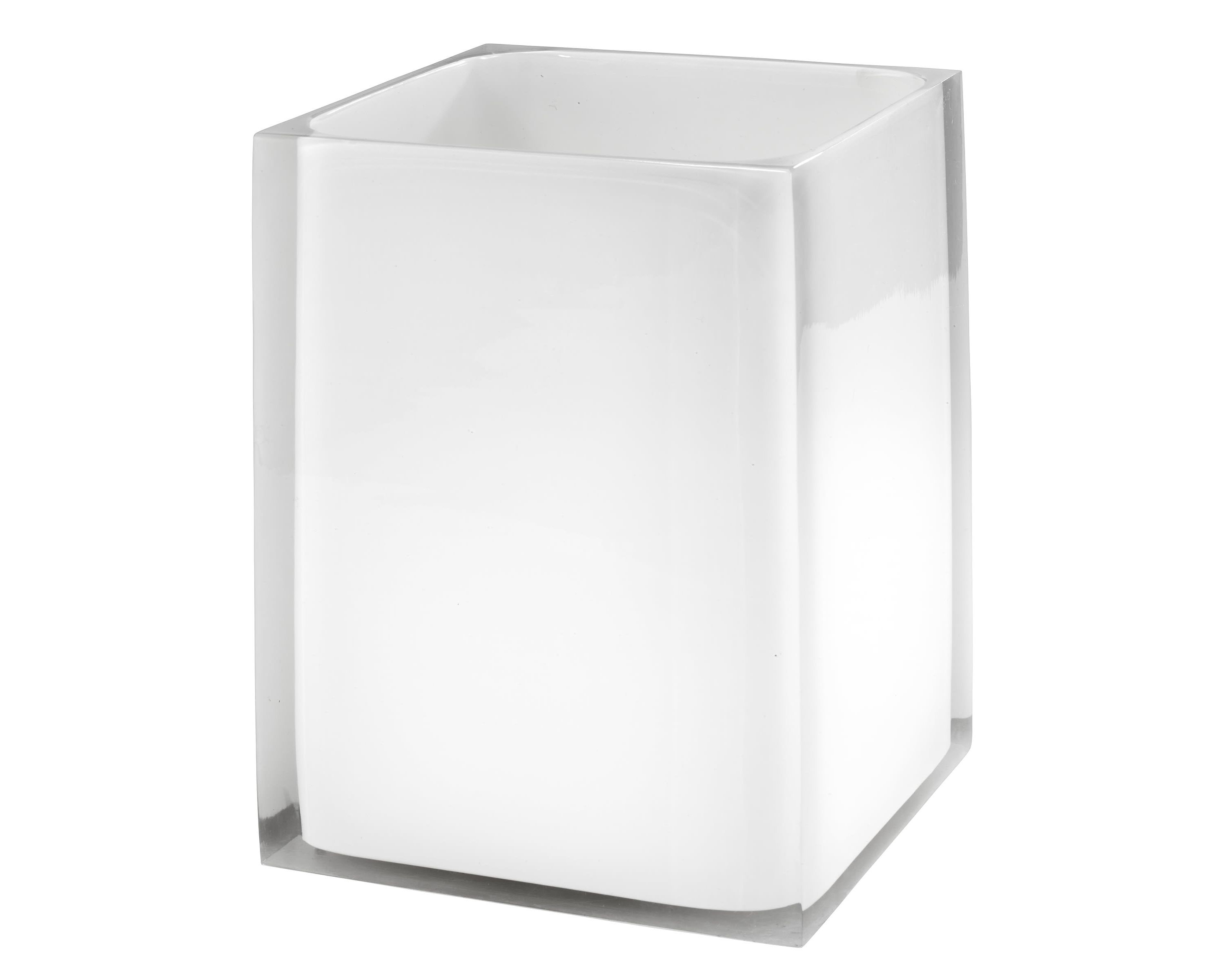 Marina White Wastebasket