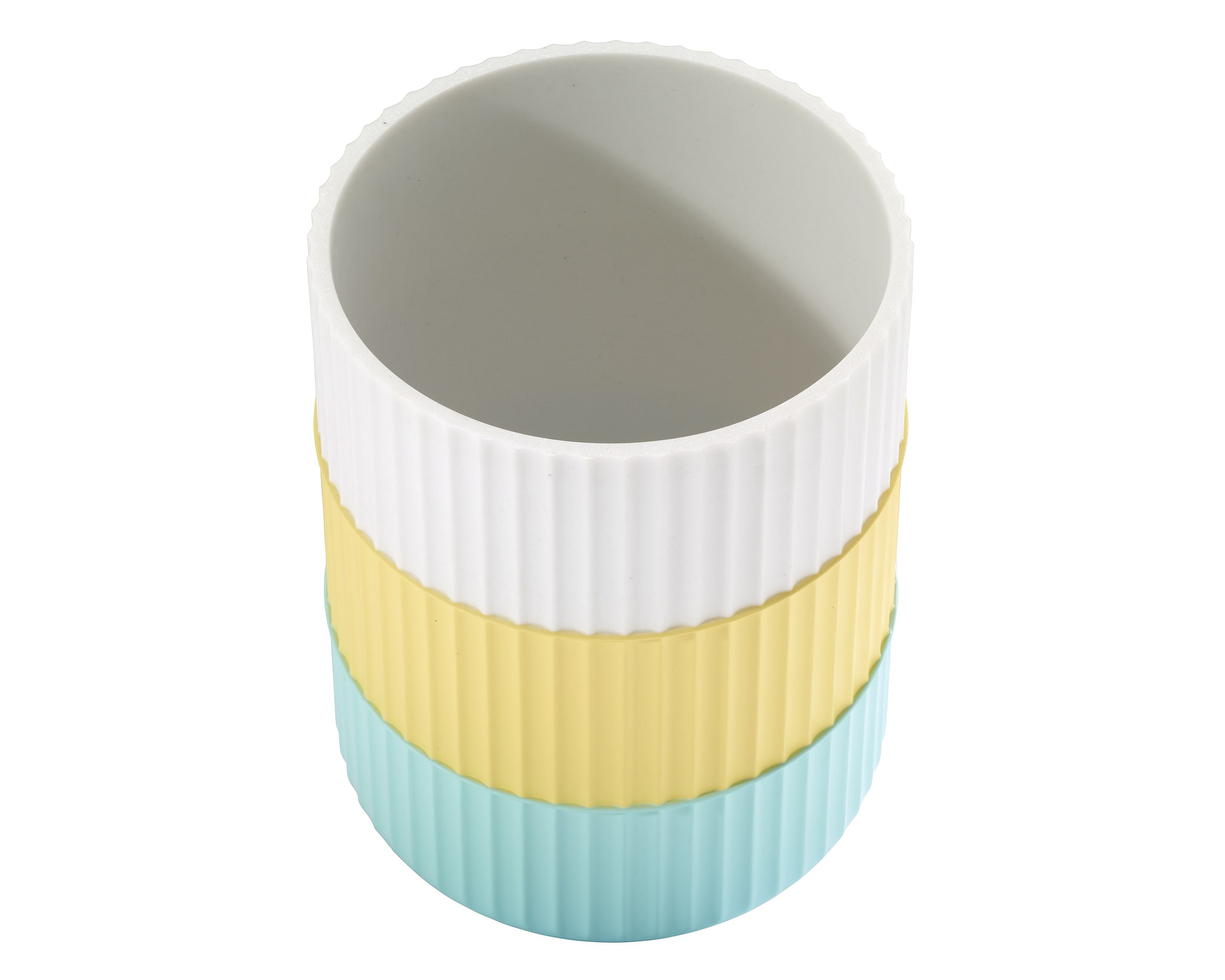 Clubhouse Stripe Aqua Wastebasket