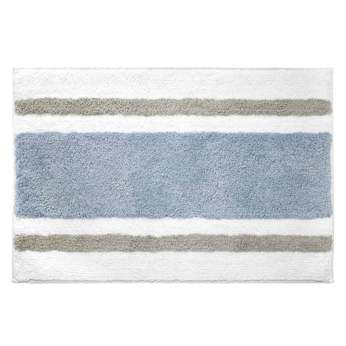 Clubhouse Stripe Blue Bath Rug