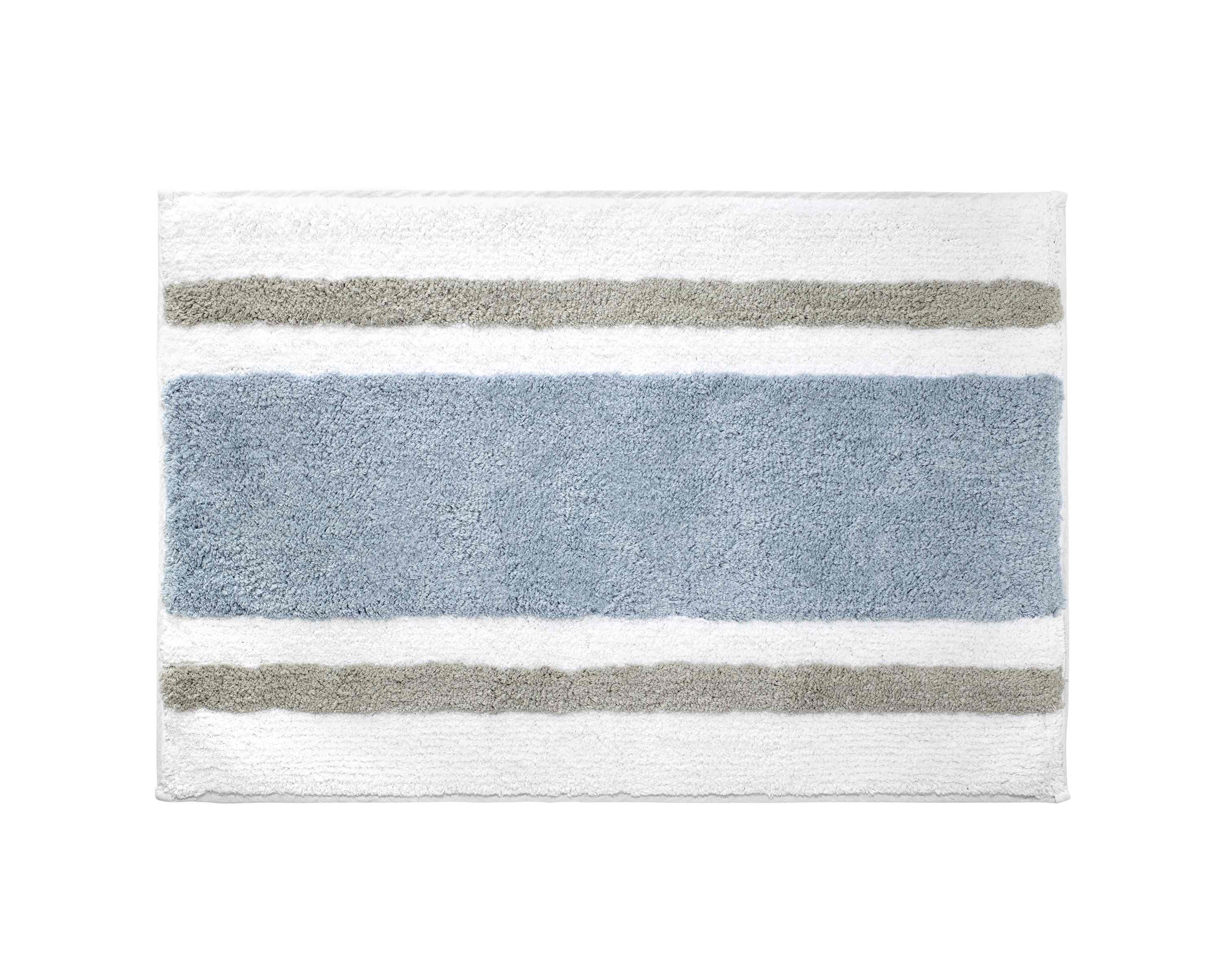 Clubhouse Stripe Blue Bath Rug