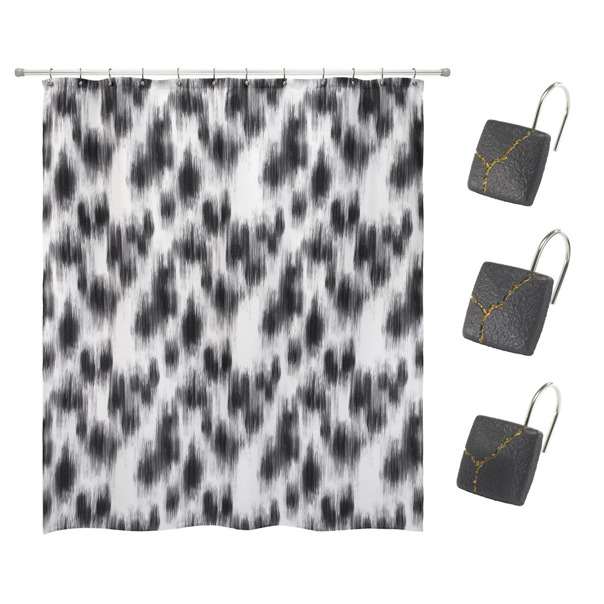 Sydney Shower Curtin and Hooks Set