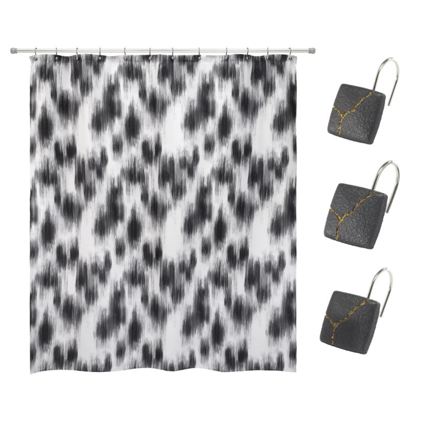 Sydney Shower Curtin and Hooks Set
