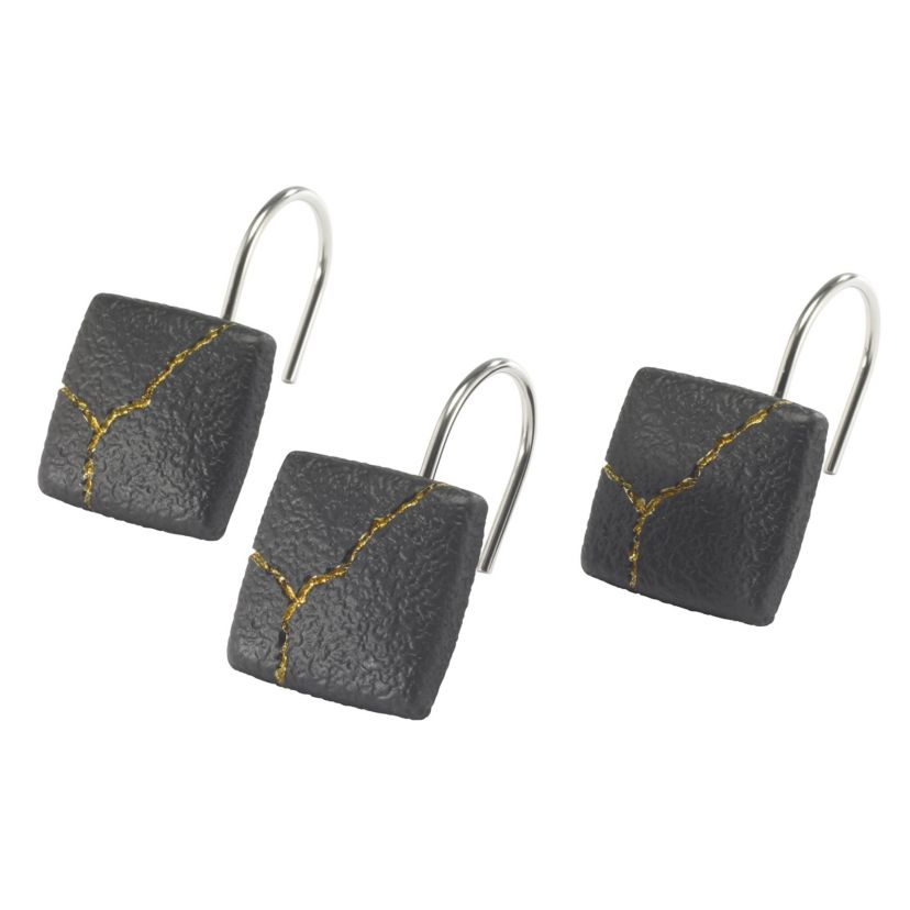 Sydney Shower Curtin and Hooks Set