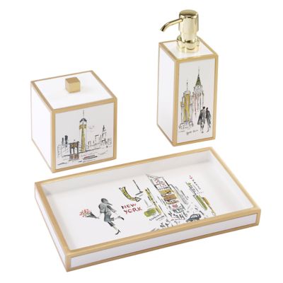Nicole Miller City Girl 3-Piece Vanity Set, White