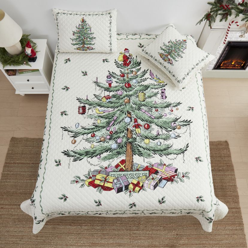 Christmas Tree 3-pc. Full/Queen Quilt Set