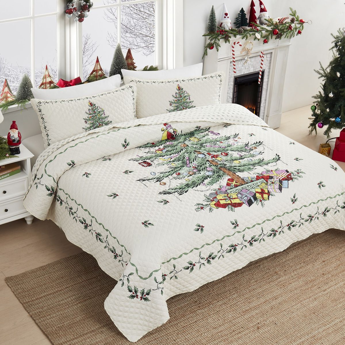 Christmas Tree 3-pc. King Quilt Set