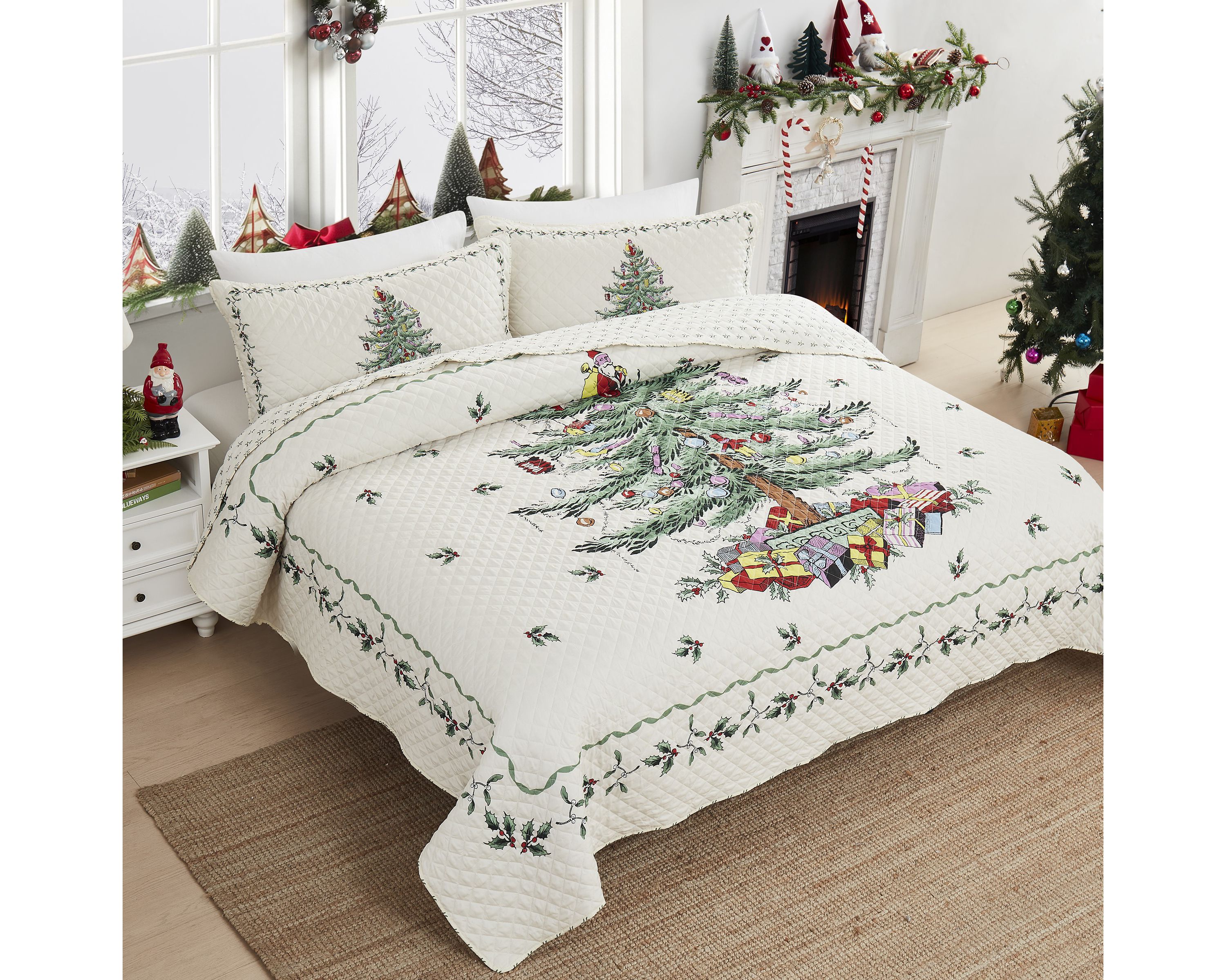 Christmas Tree 3-pc. King Quilt Set