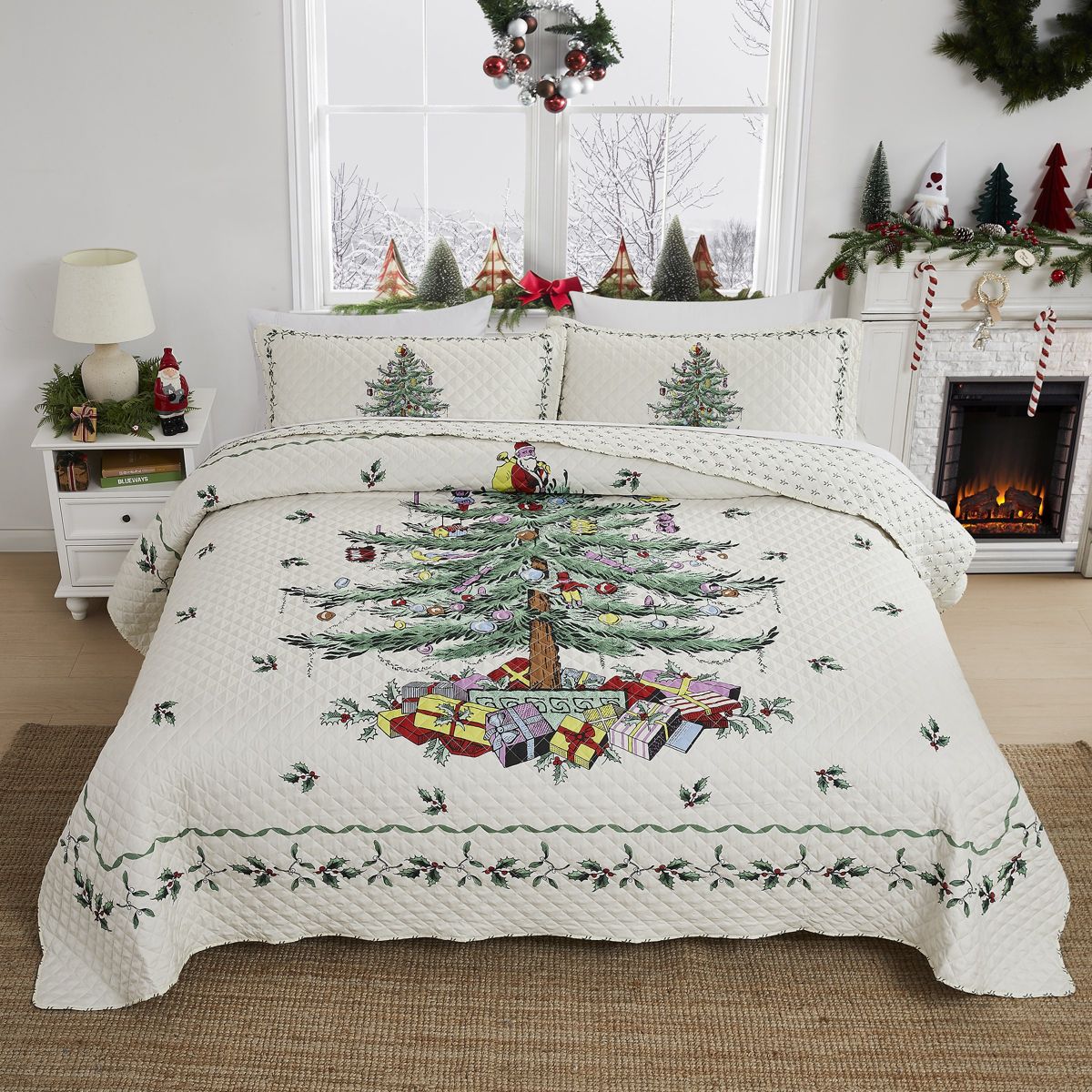 Christmas Tree 3-pc. King Quilt Set