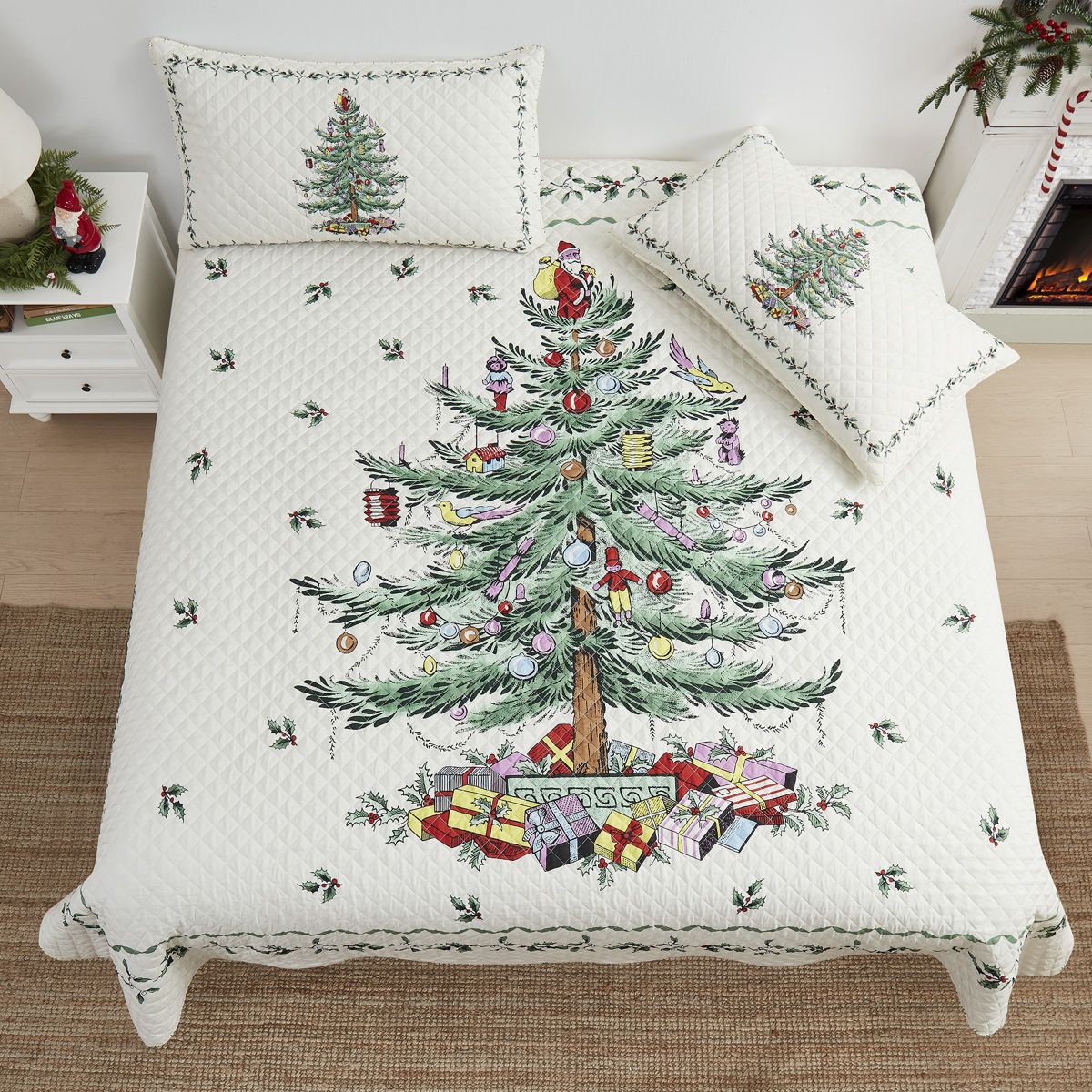 Christmas Tree 3-pc. King Quilt Set