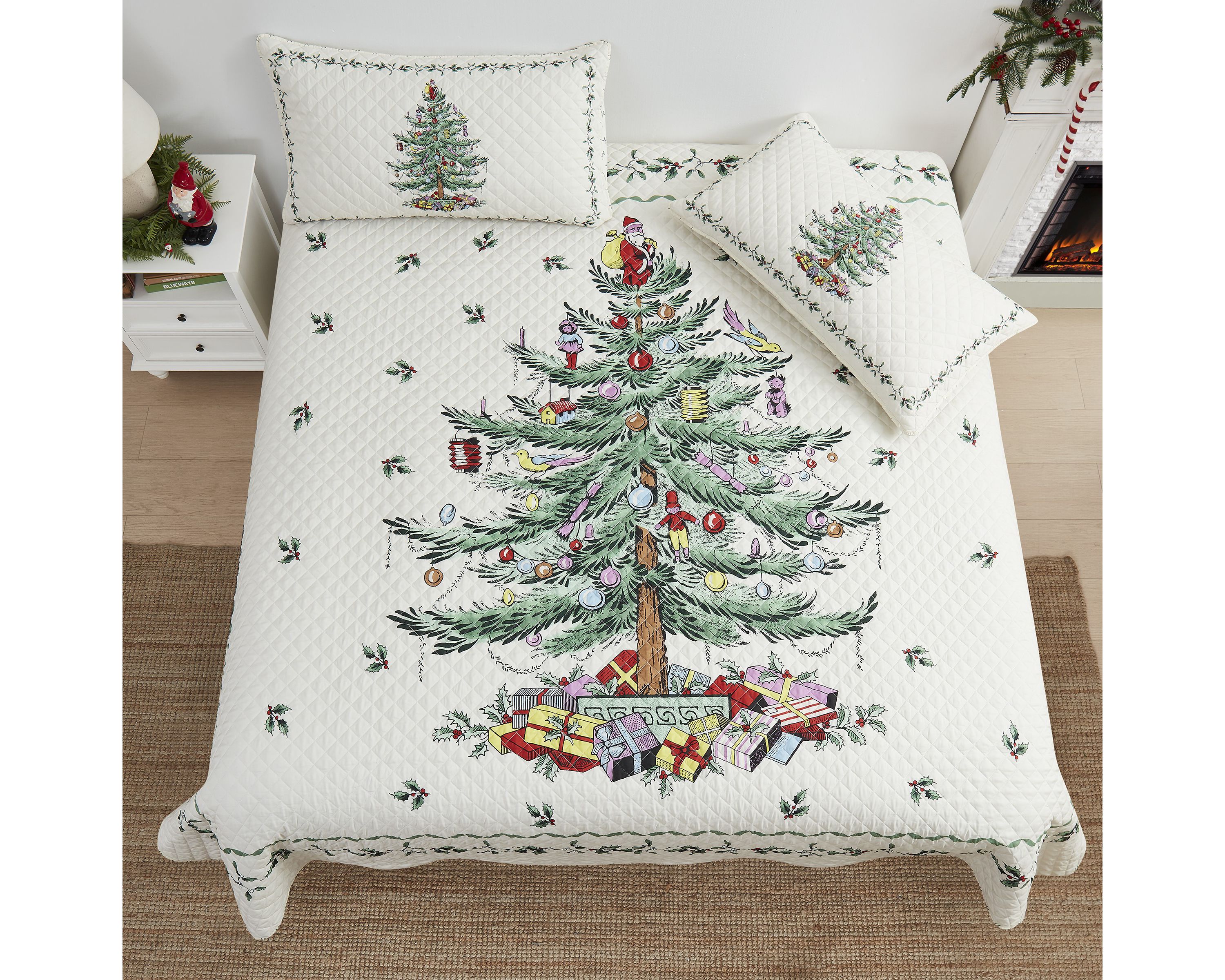 Christmas Tree 3-pc. King Quilt Set