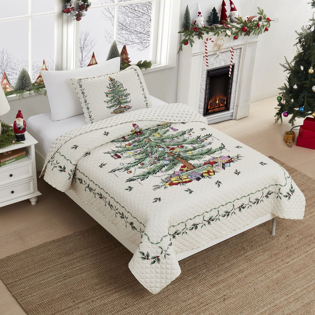 Christmas Tree 2-pc. Twin Quilt Set
