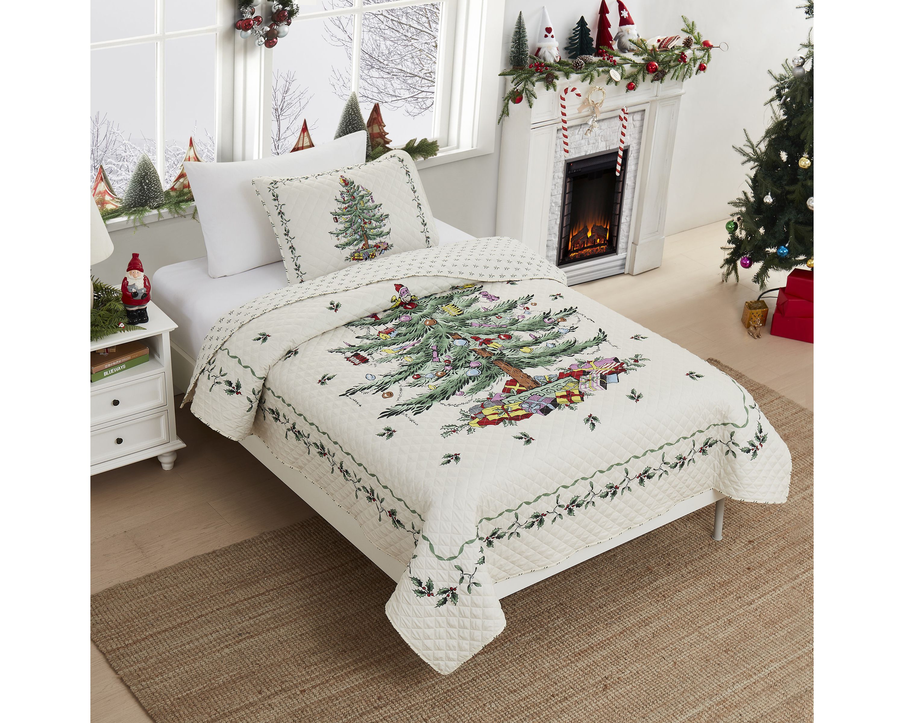 Christmas Tree 2-pc. Twin Quilt Set
