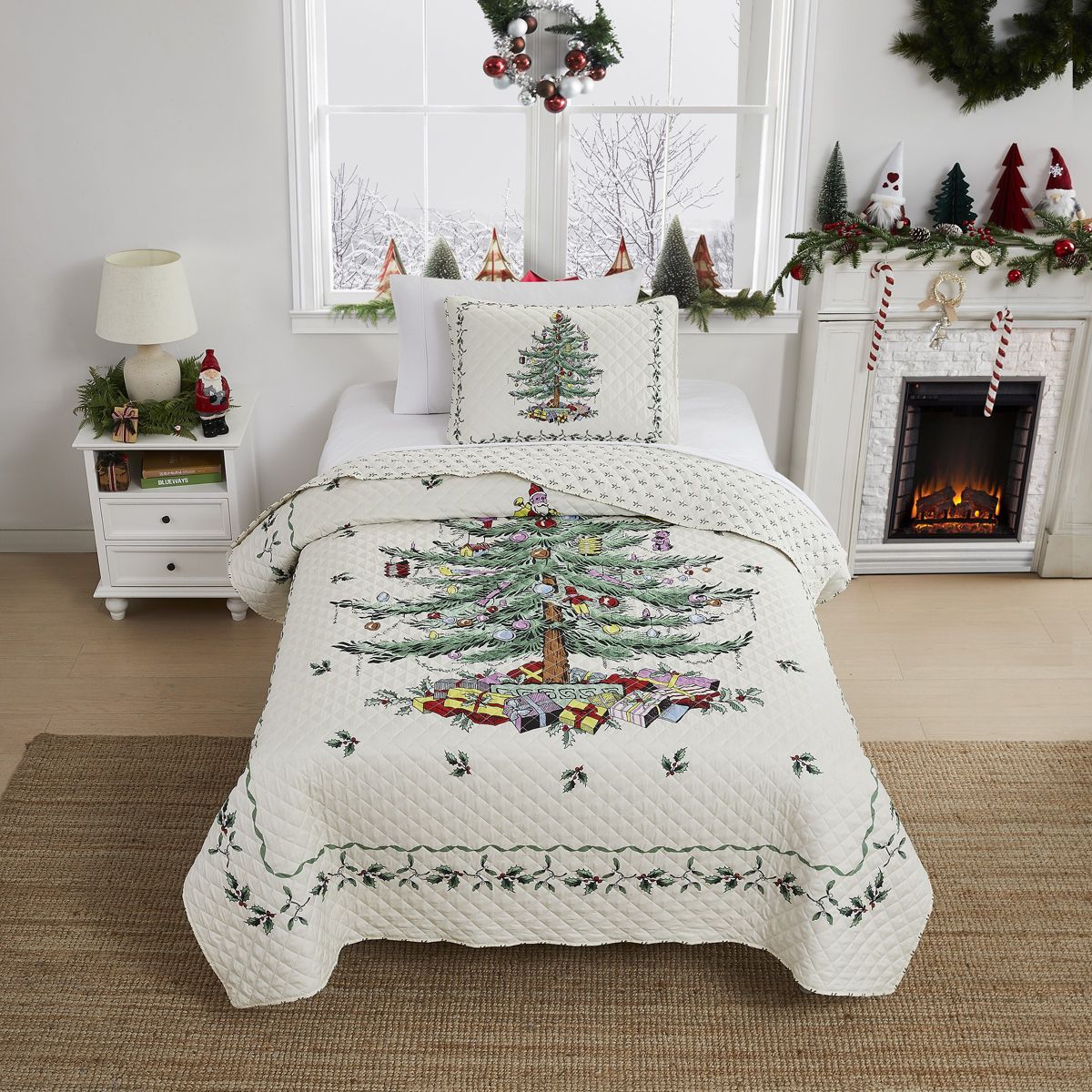 Christmas Tree 2-pc. Twin Quilt Set