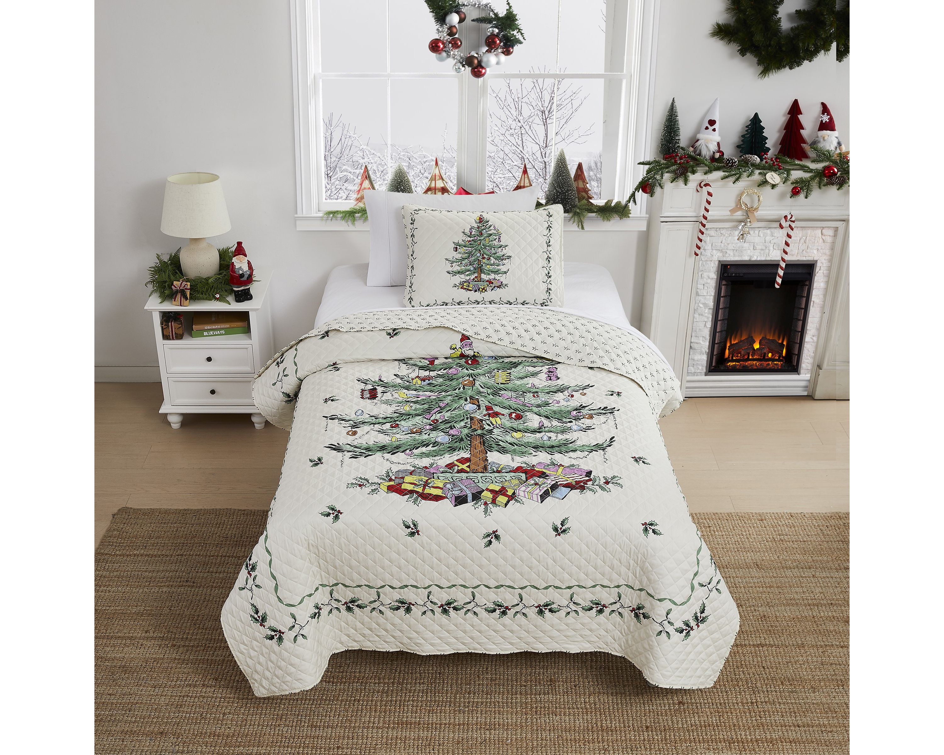 Christmas Tree 2-pc. Twin Quilt Set