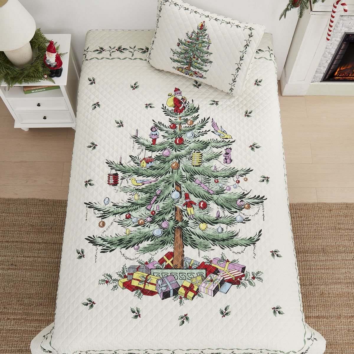 Christmas Tree 2-pc. Twin Quilt Set