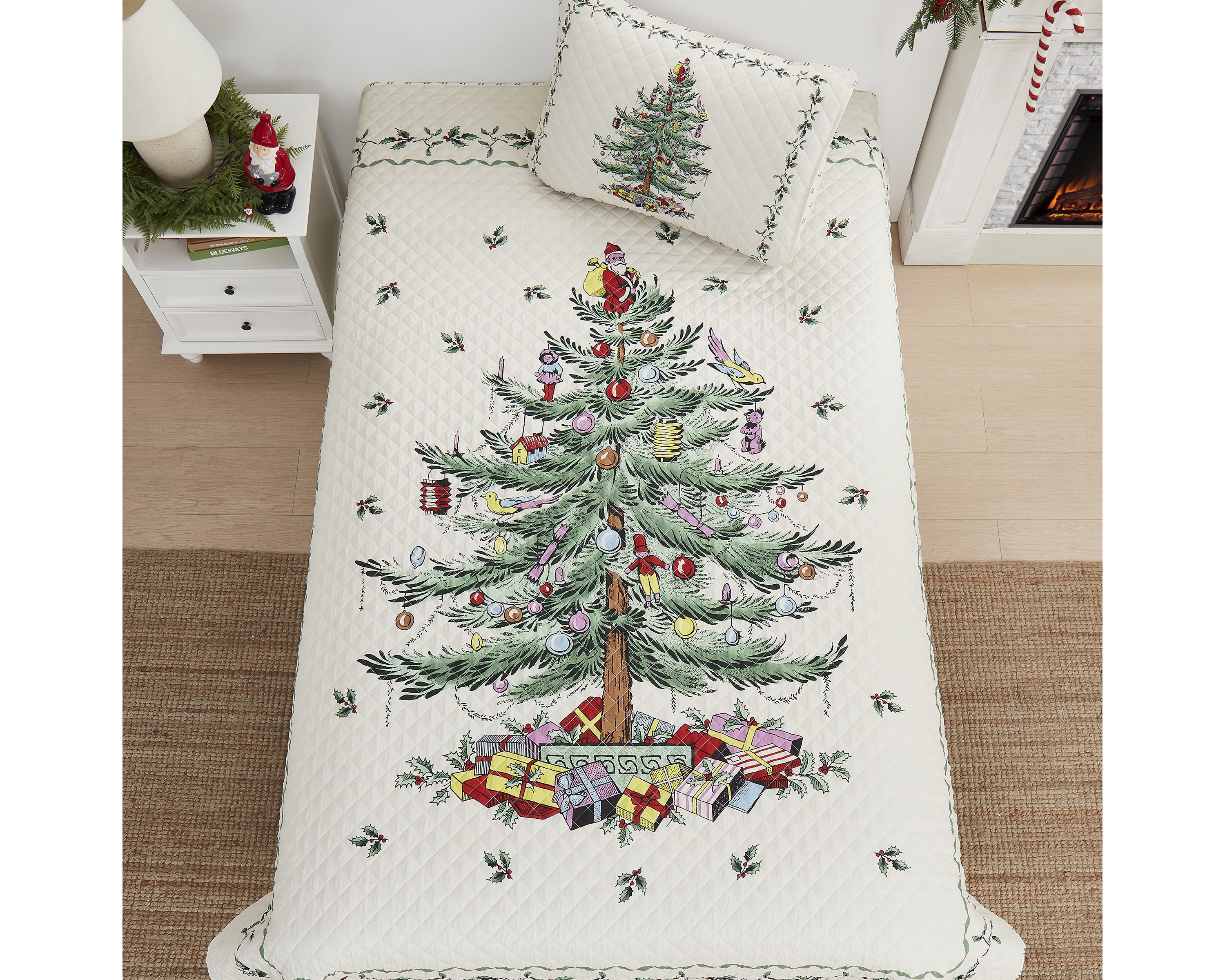 Christmas Tree 2-pc. Twin Quilt Set