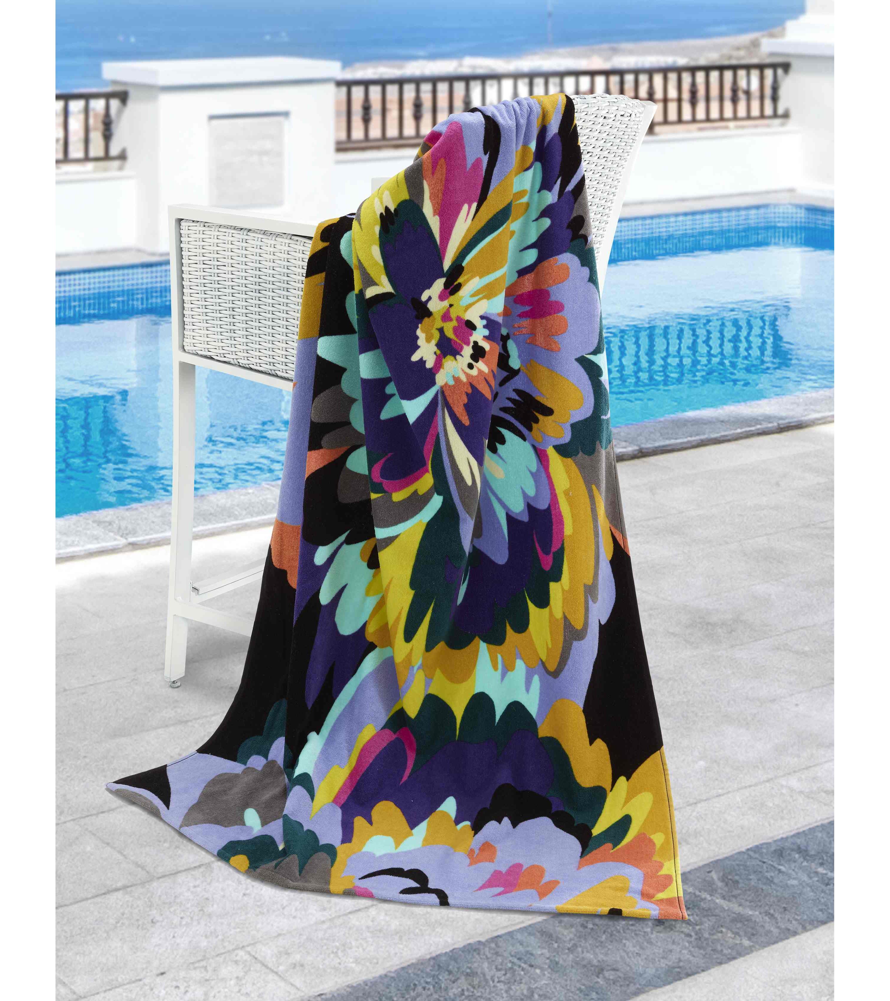 Bright Bloom Beach Towel