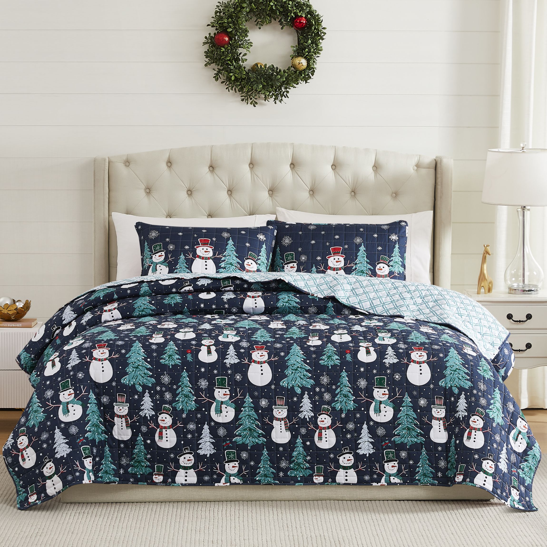 Snowman 3-pc. Full/Queen Quilt Set