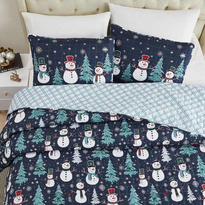 Snowman 3-pc. Full/Queen Quilt Set