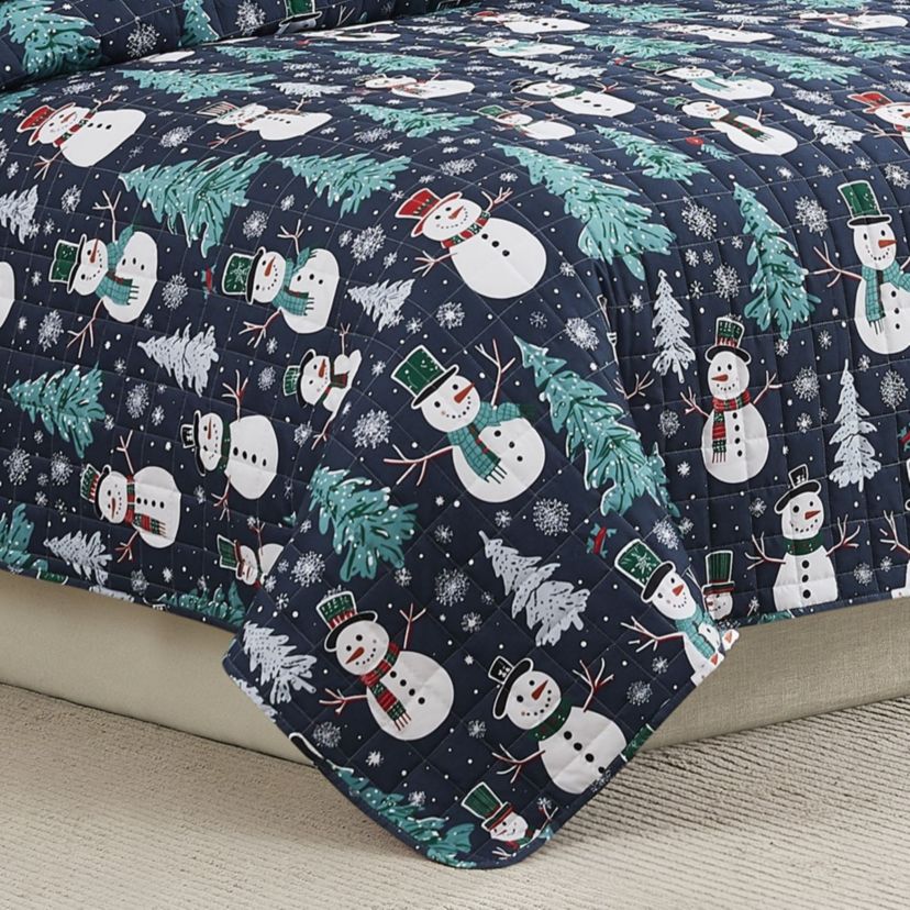 Snowman 3-pc. Full/Queen Quilt Set