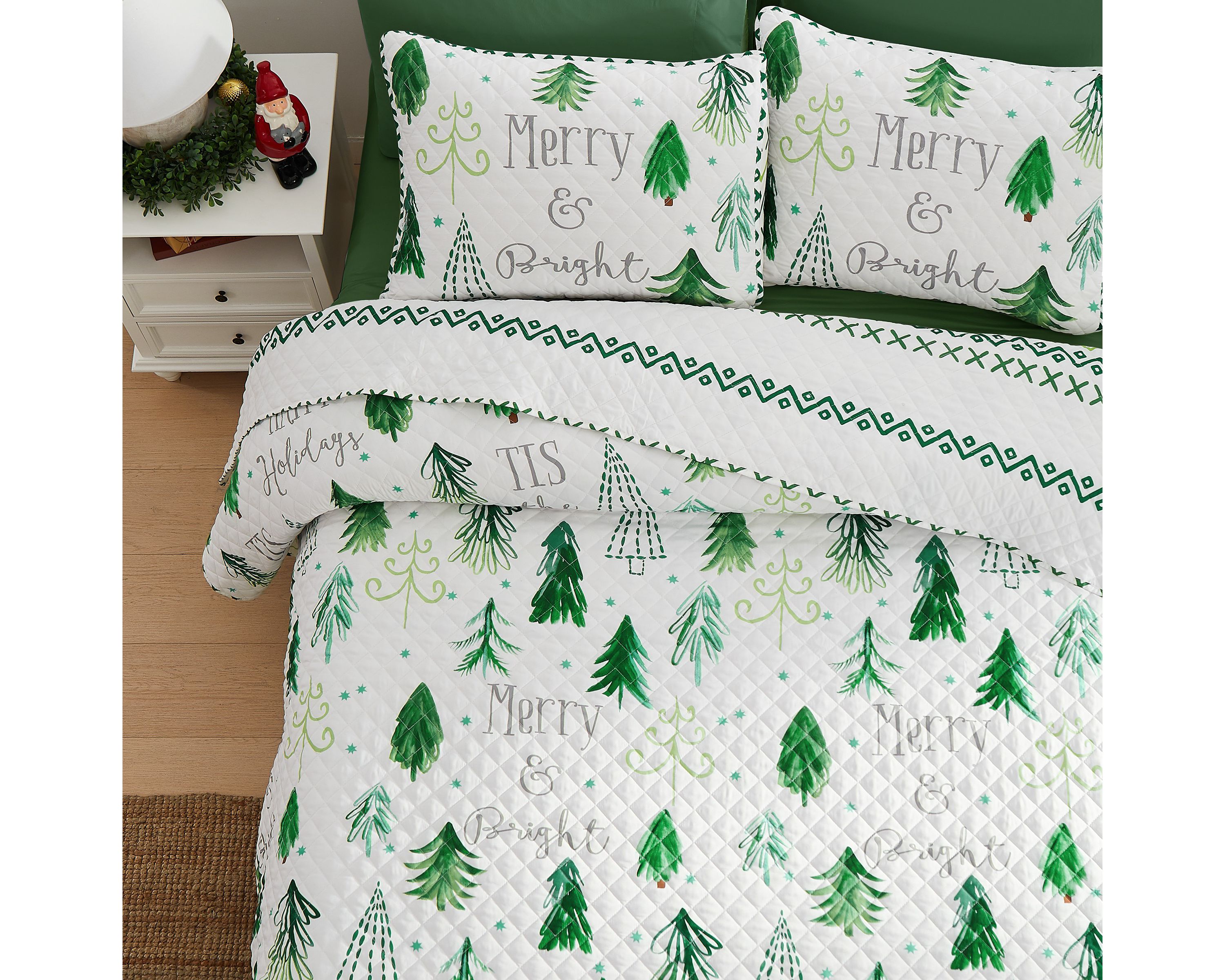 Christmas Tree 3-pc. King Quilt Set