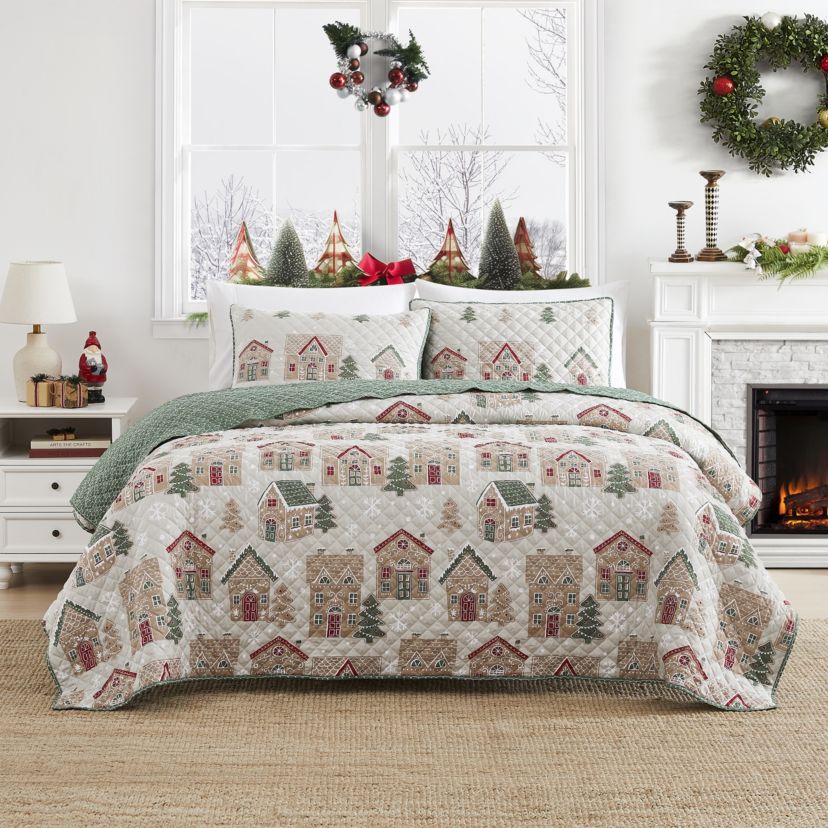 Gingerbread House 2-pc. Twin Quilt Set