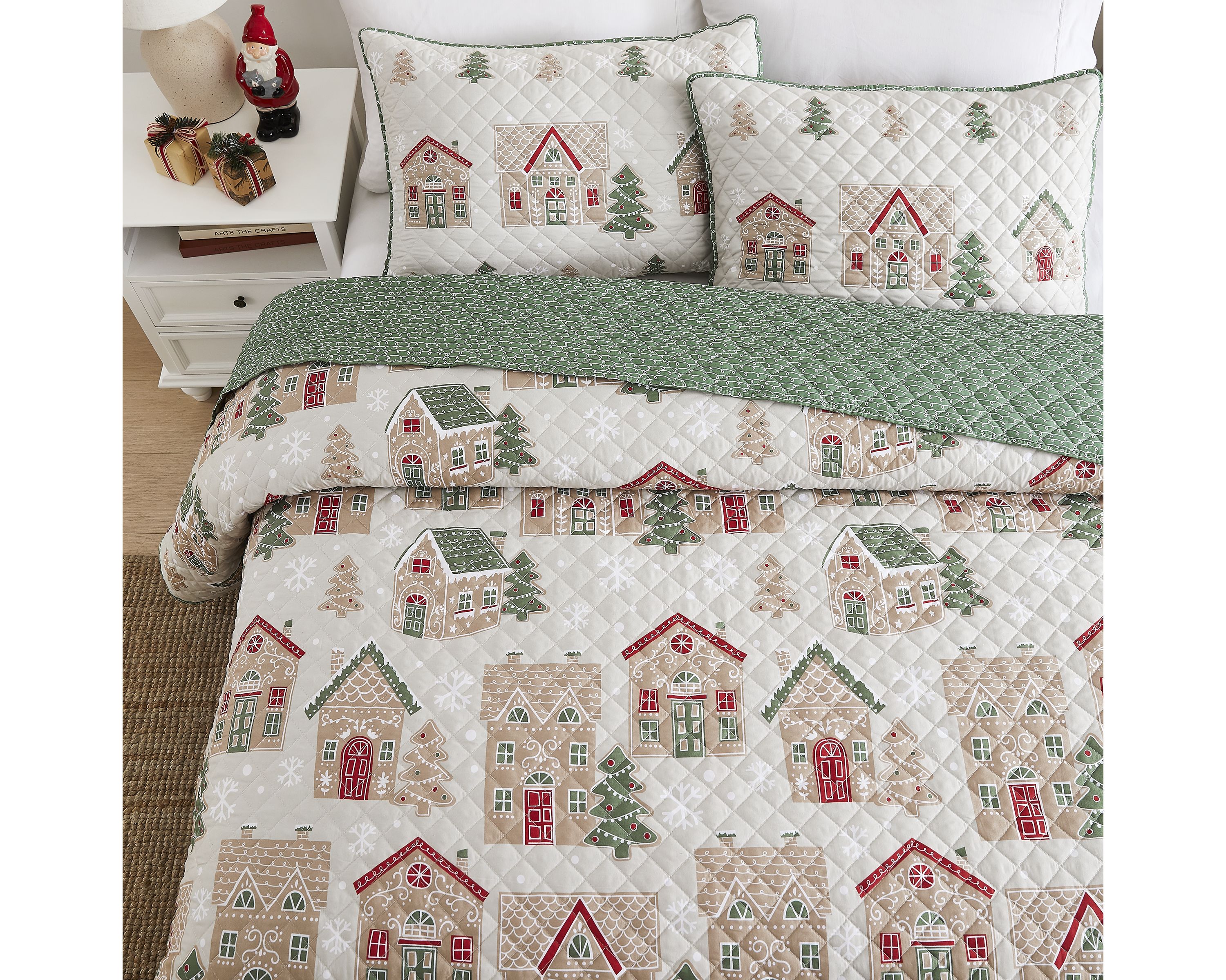 Gingerbread House 2-pc. Twin Quilt Set