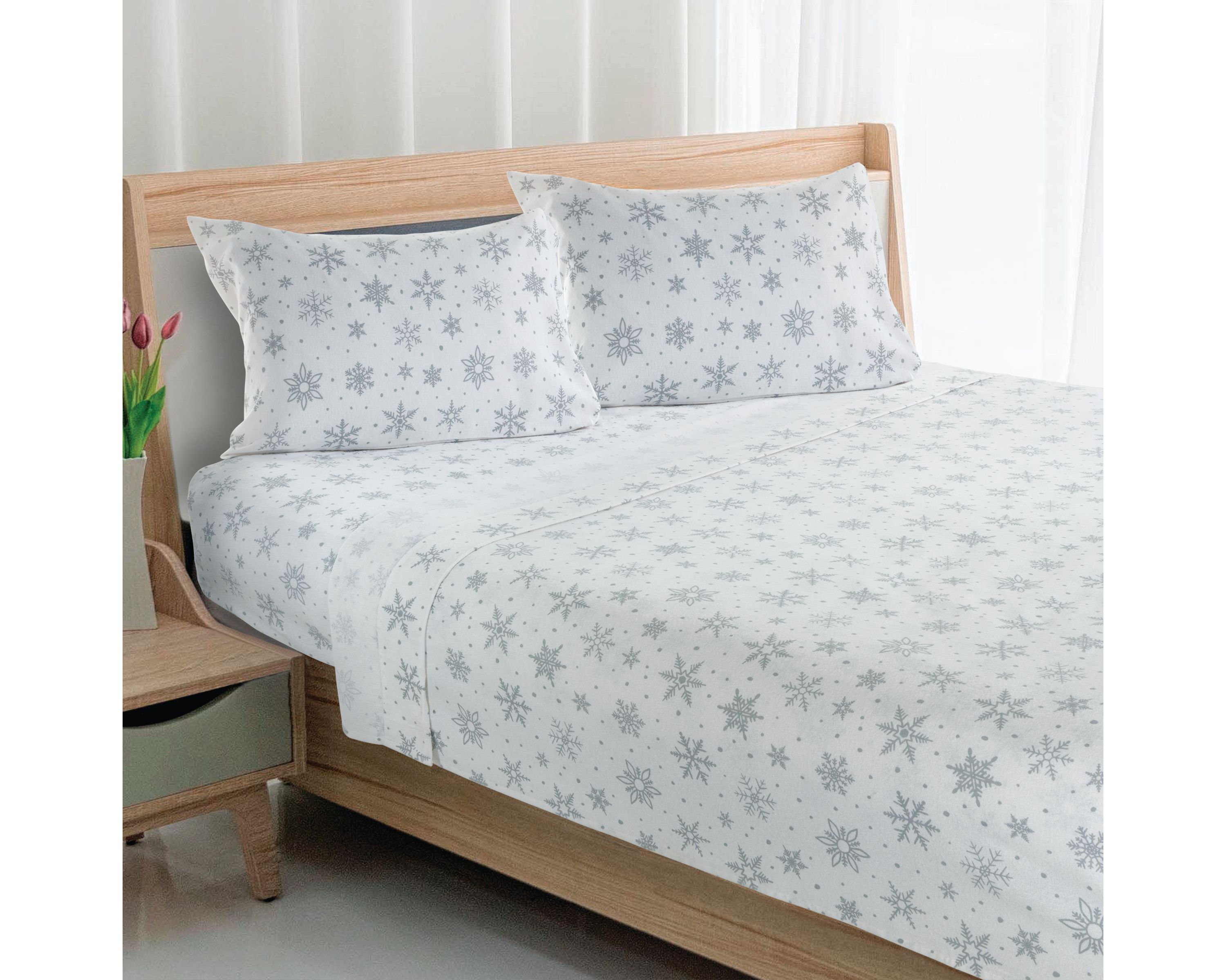Winter Wonderland King Flannel Sheet Set