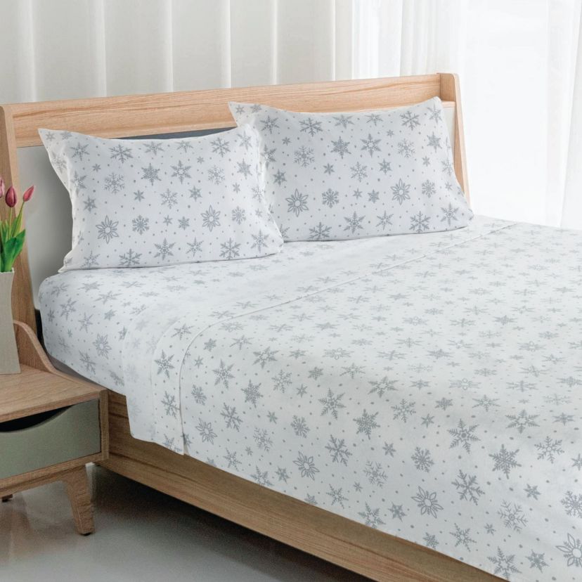 Winter Wonderland King Flannel Sheet Set